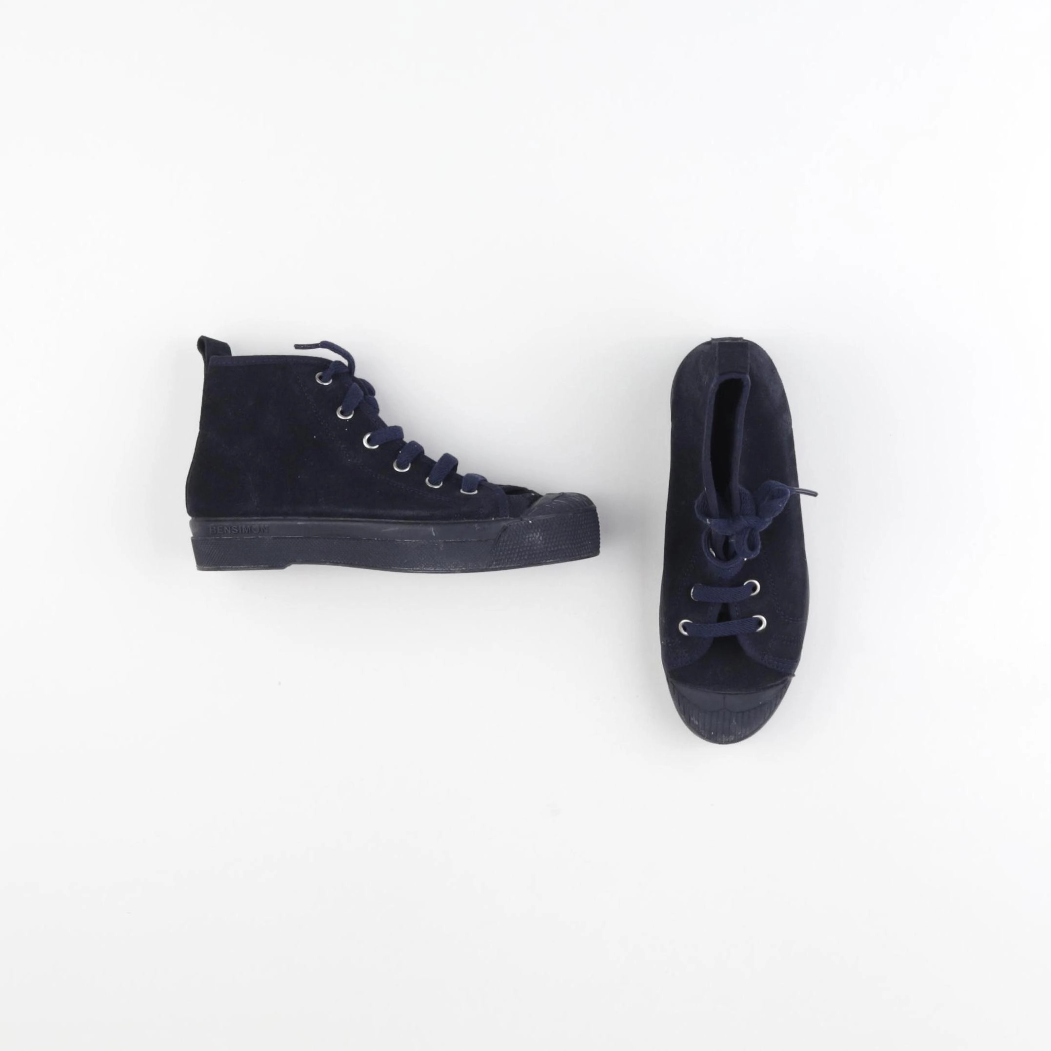 Bensimon - tennis à scratch/ lacets bleu - pointure 33