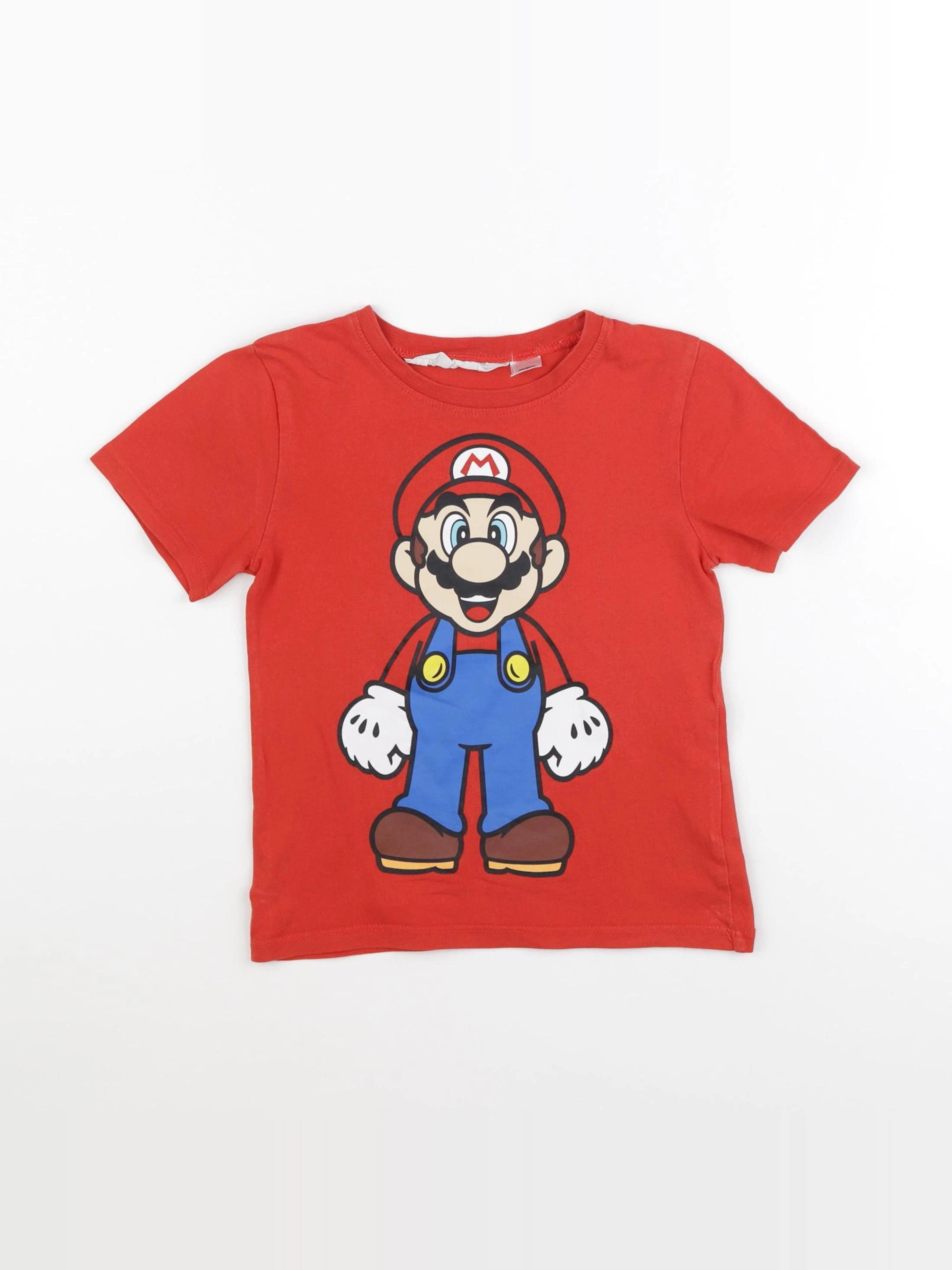 H&M - tee-shirt rouge - 3/4 ans