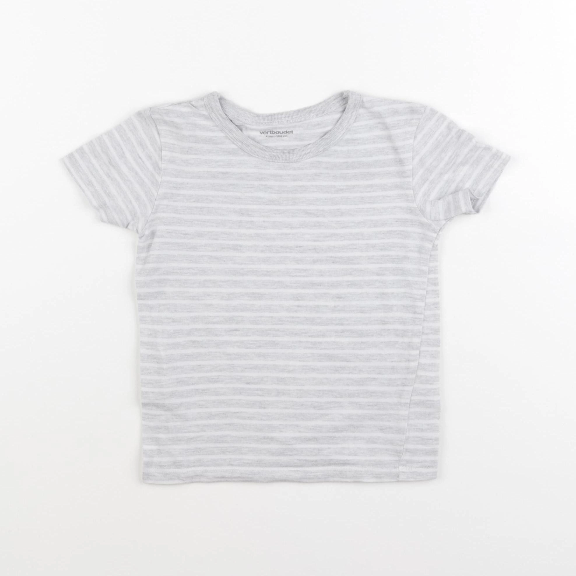 Vertbaudet - tee-shirt gris - 4 ans
