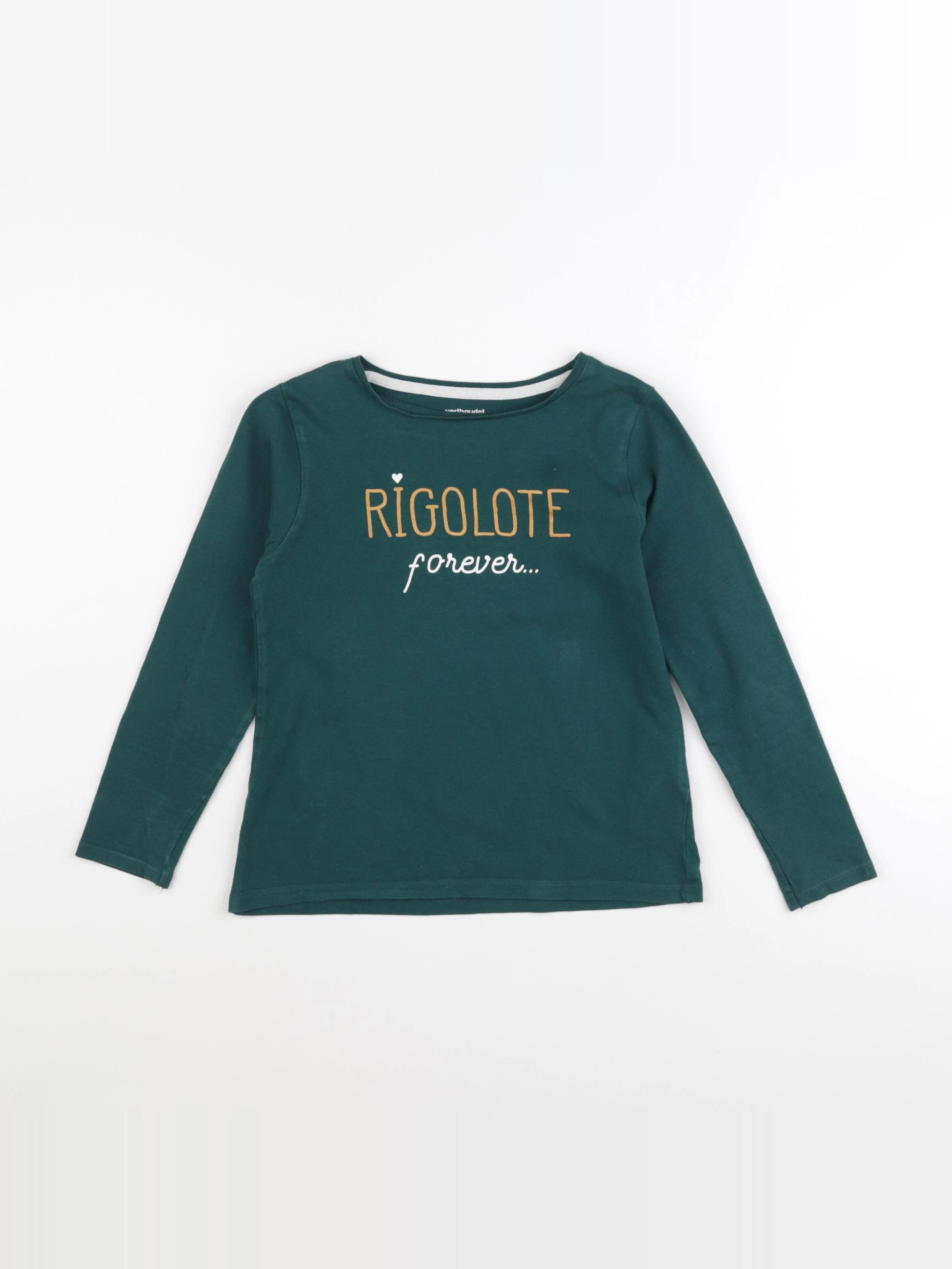 Vertbaudet - tee-shirt vert - 8 ans