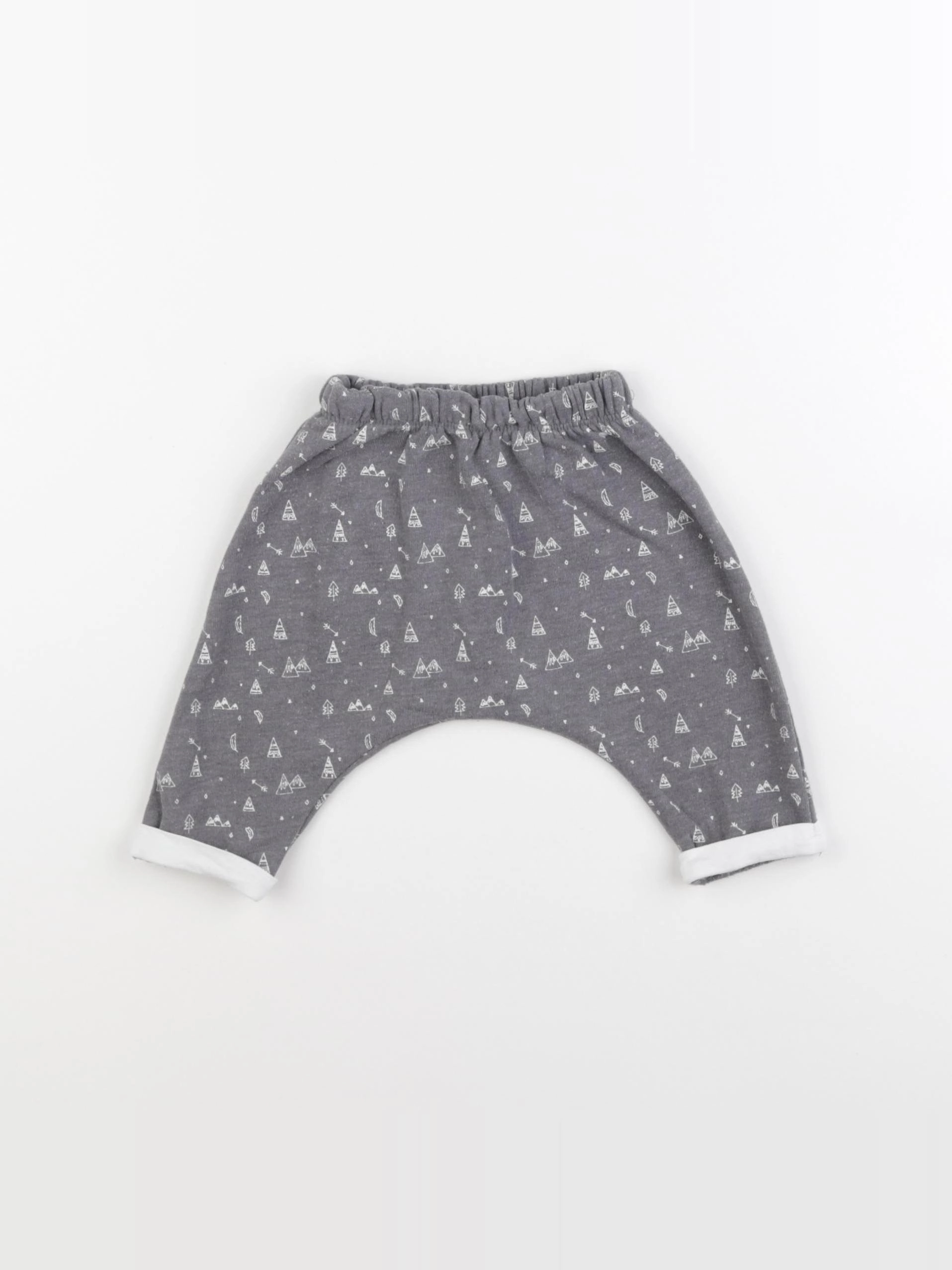 Vertbaudet - pantalon gris - 3 mois