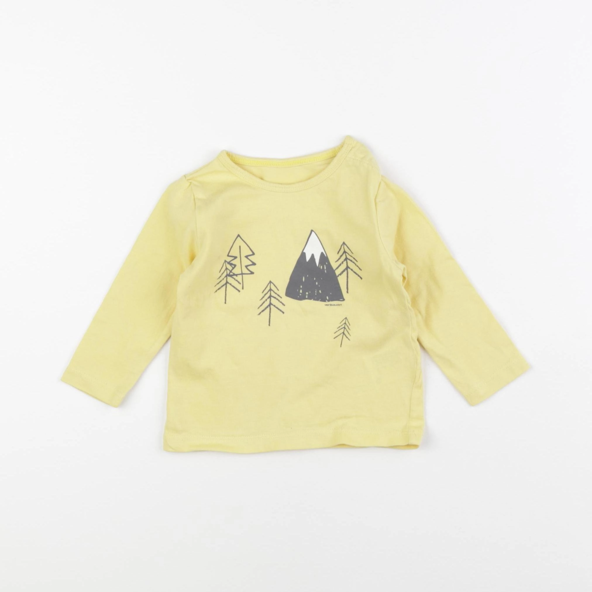 Vertbaudet - tee-shirt jaune - 6 mois