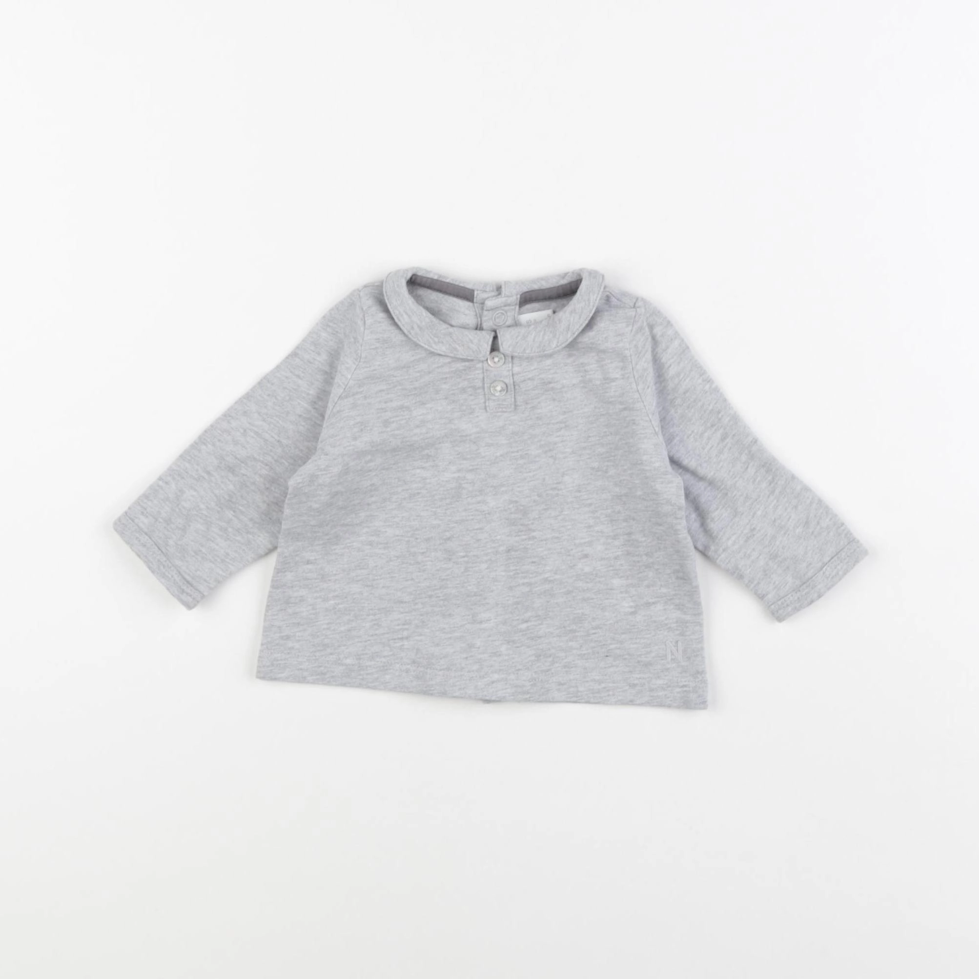 Natalys - tee-shirt gris - 3 mois