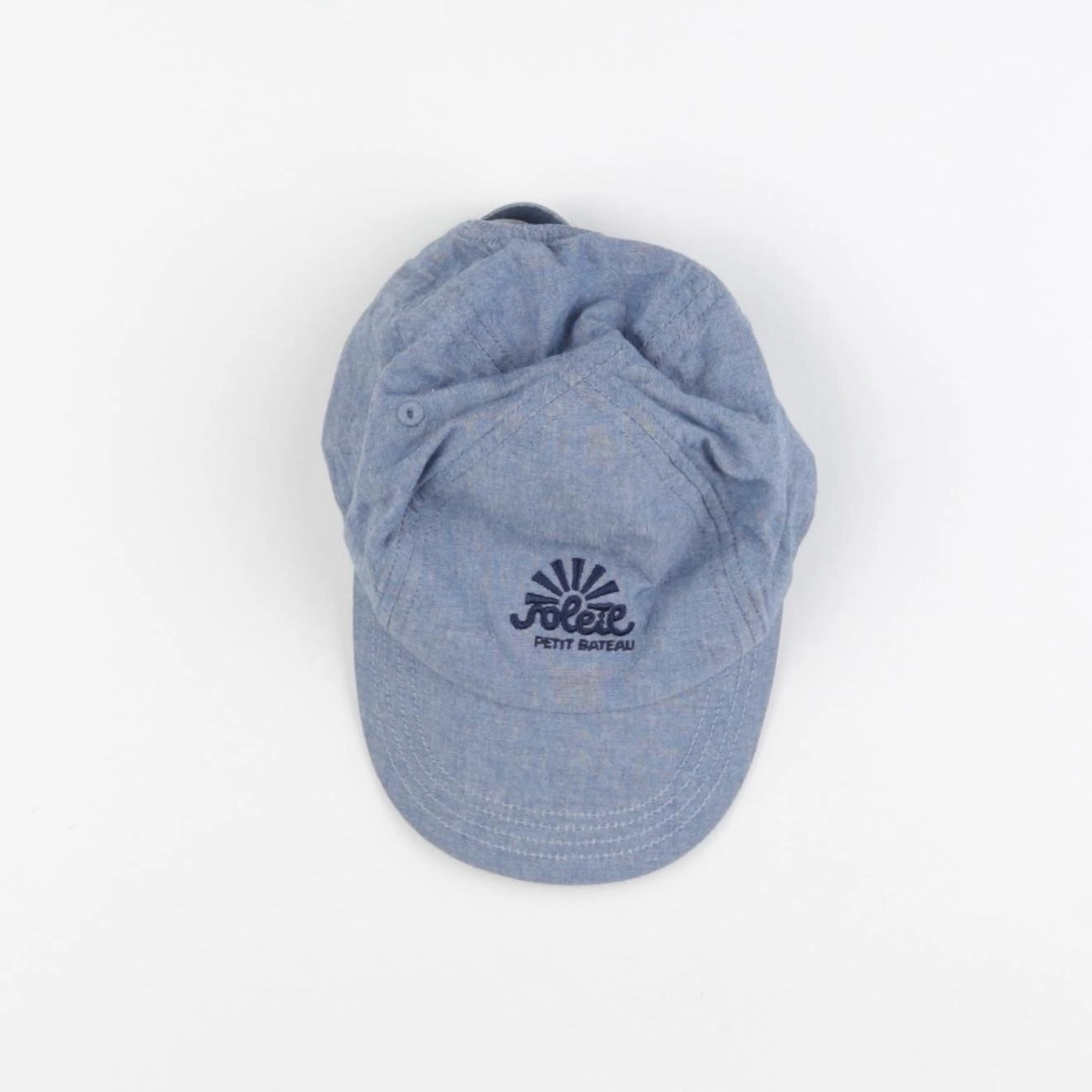 Petit Bateau - casquette bleu - 12 mois