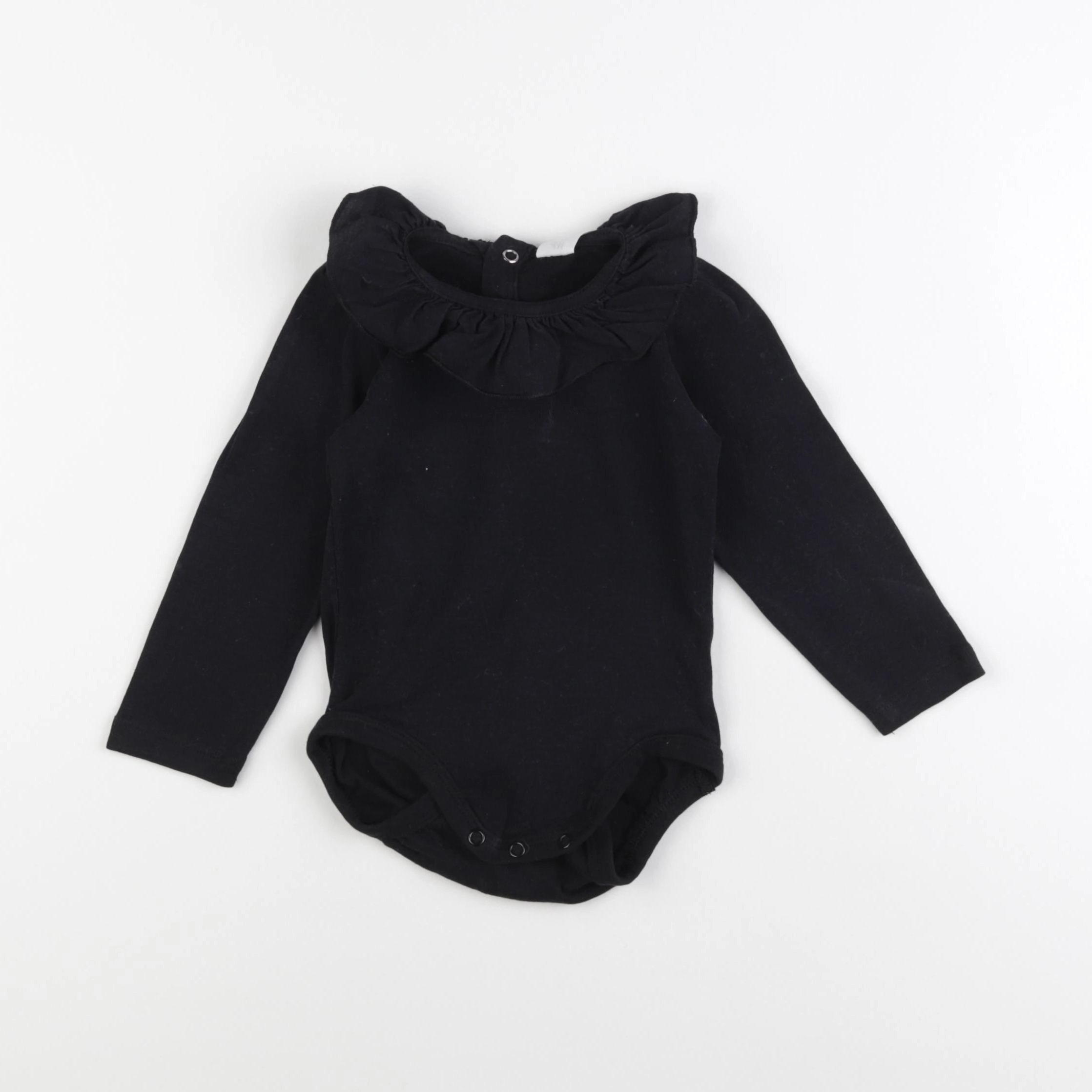 H&M - body à col noir - 2 ans