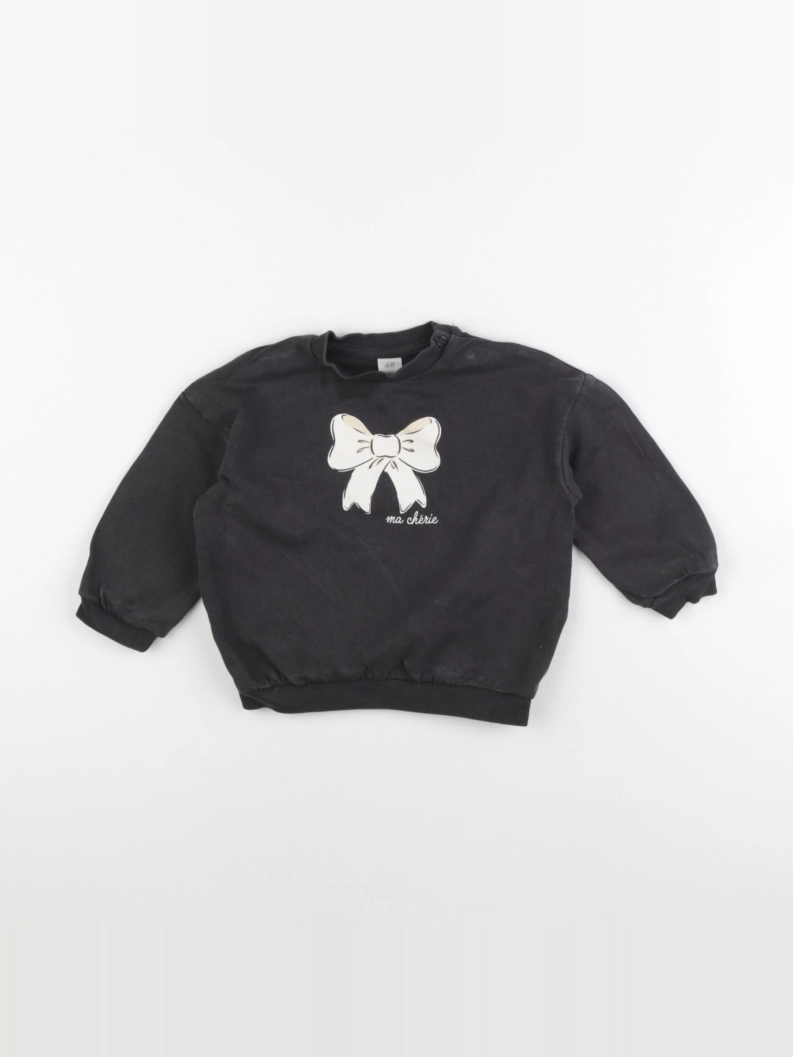 H&M - sweat gris - 12/18 mois