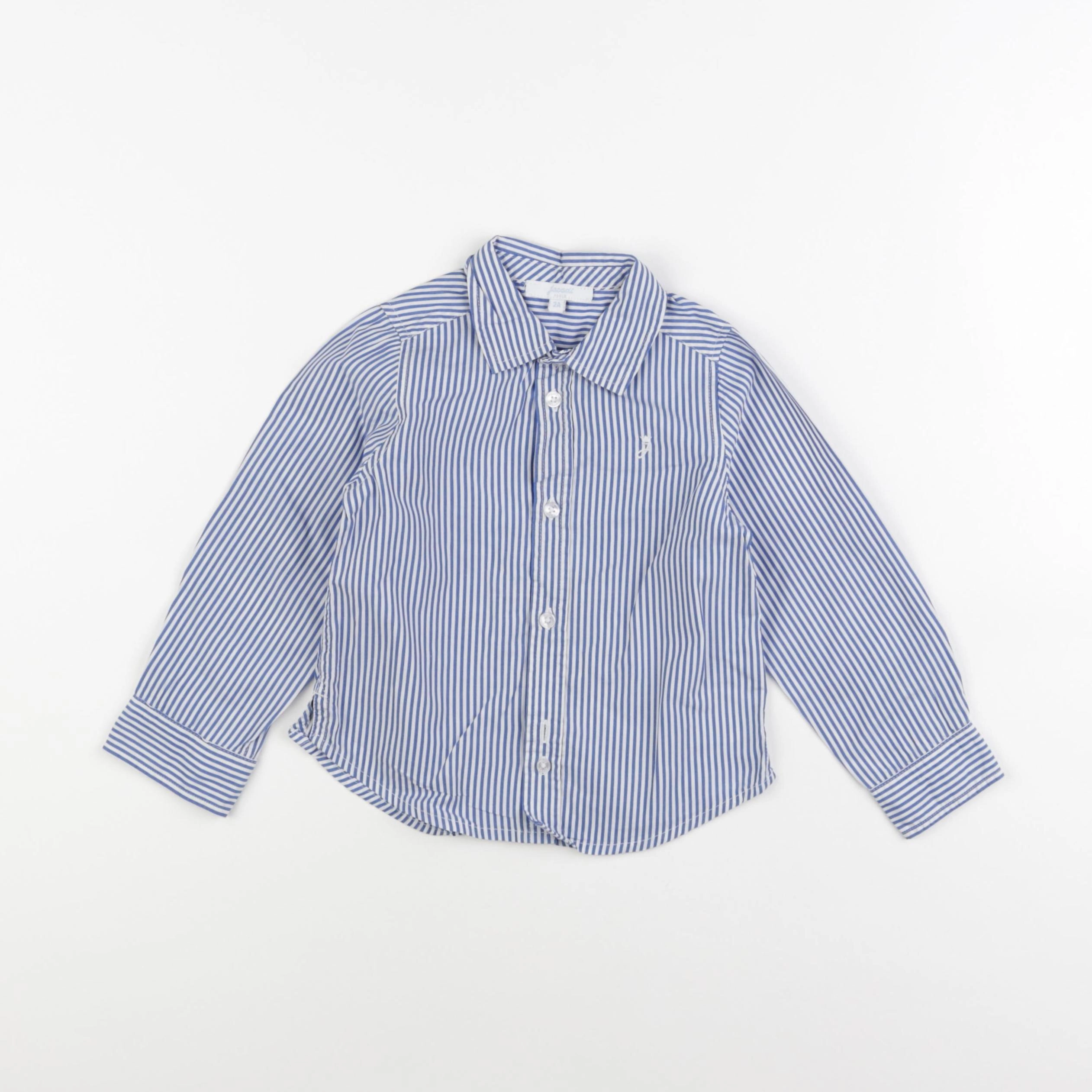 Jacadi - chemise blanc, bleu - 2 ans