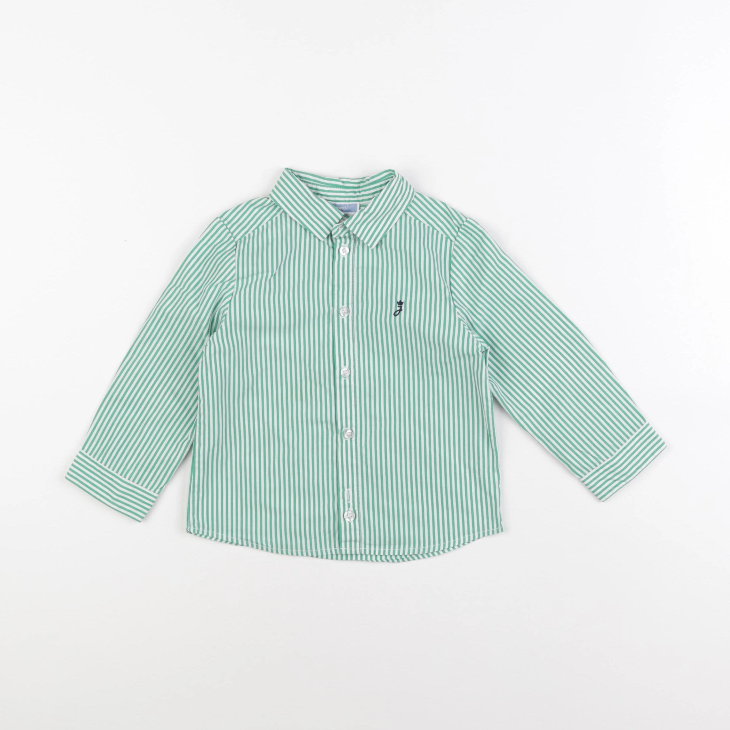 Jacadi - chemise blanc, vert - 2 ans