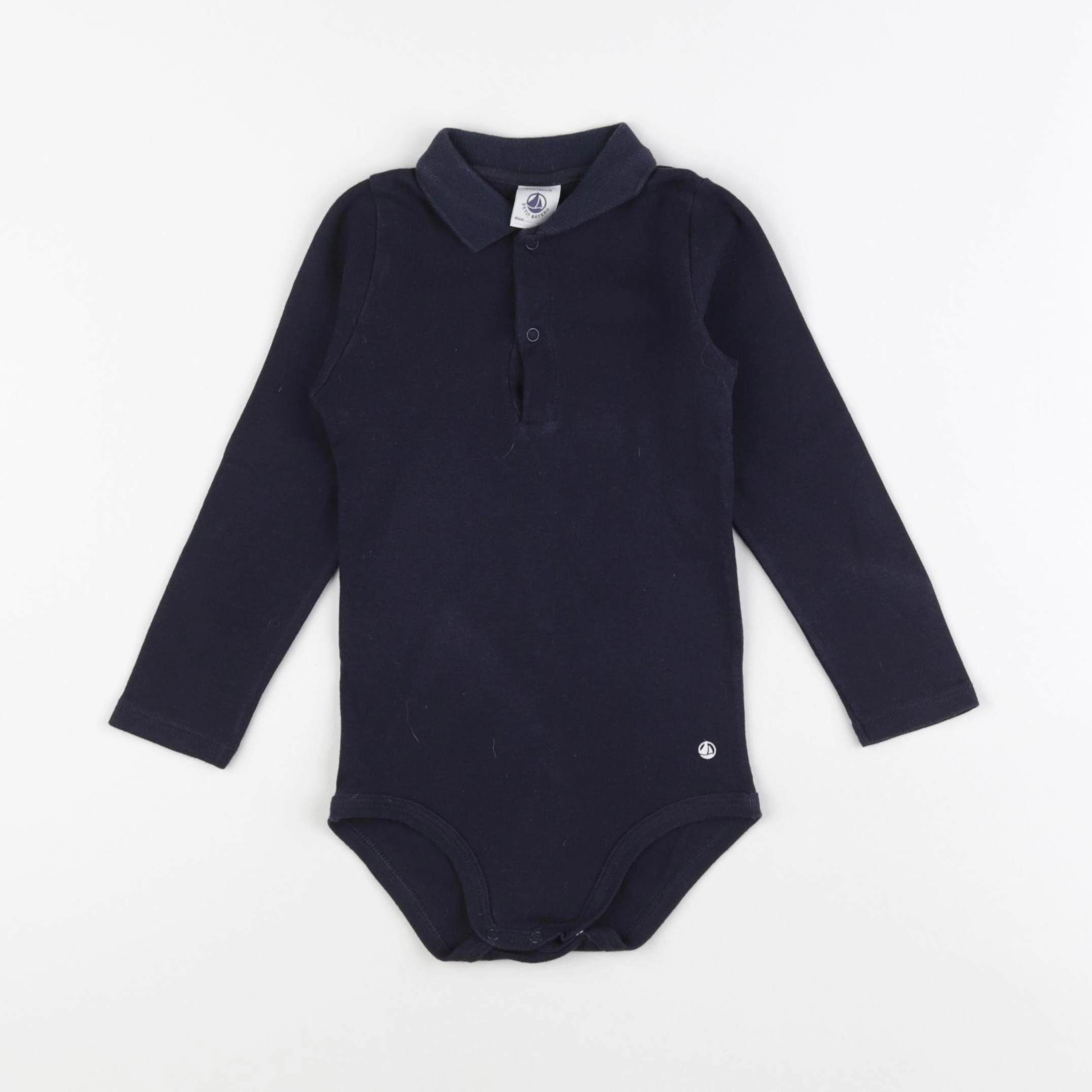 Petit Bateau - body à col bleu - 24 mois