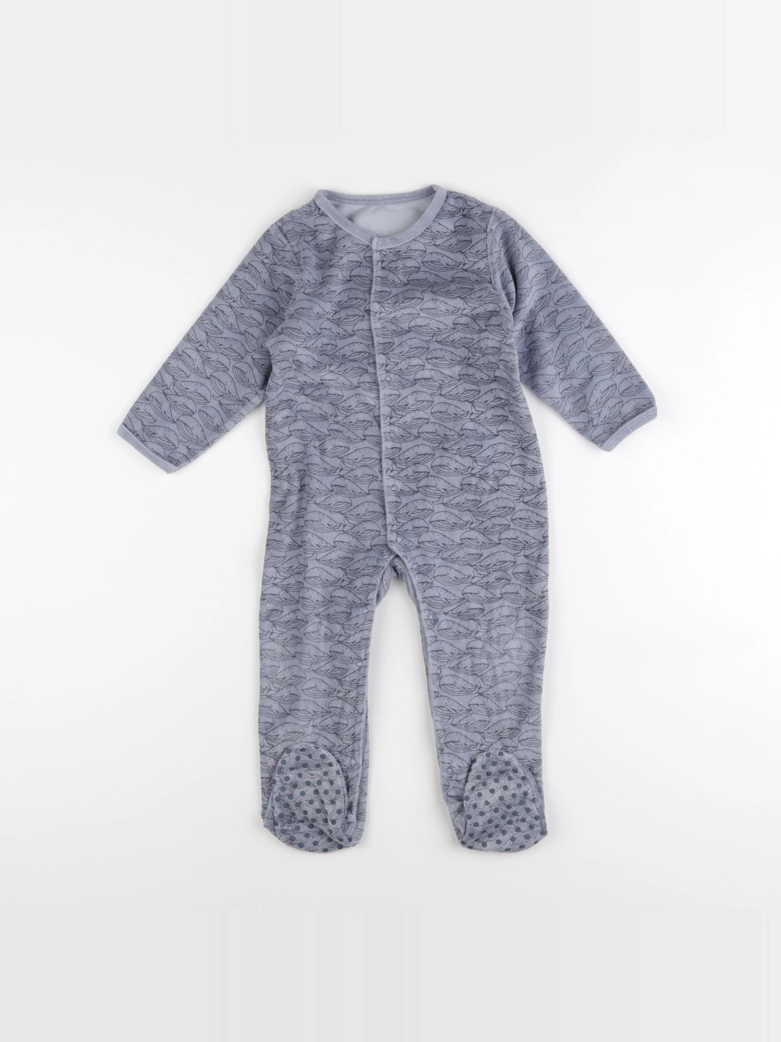 Vertbaudet - pyjama velours bleu - 2 ans