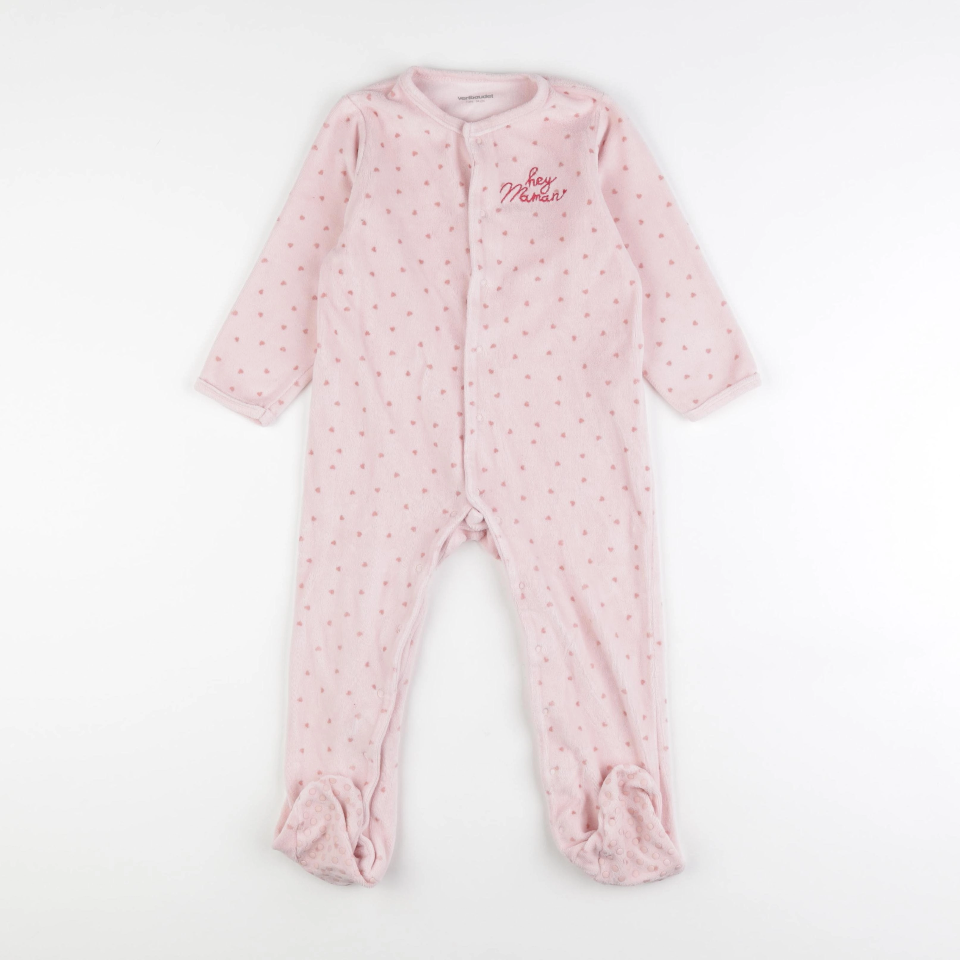Vertbaudet - pyjama velours rose - 3 ans