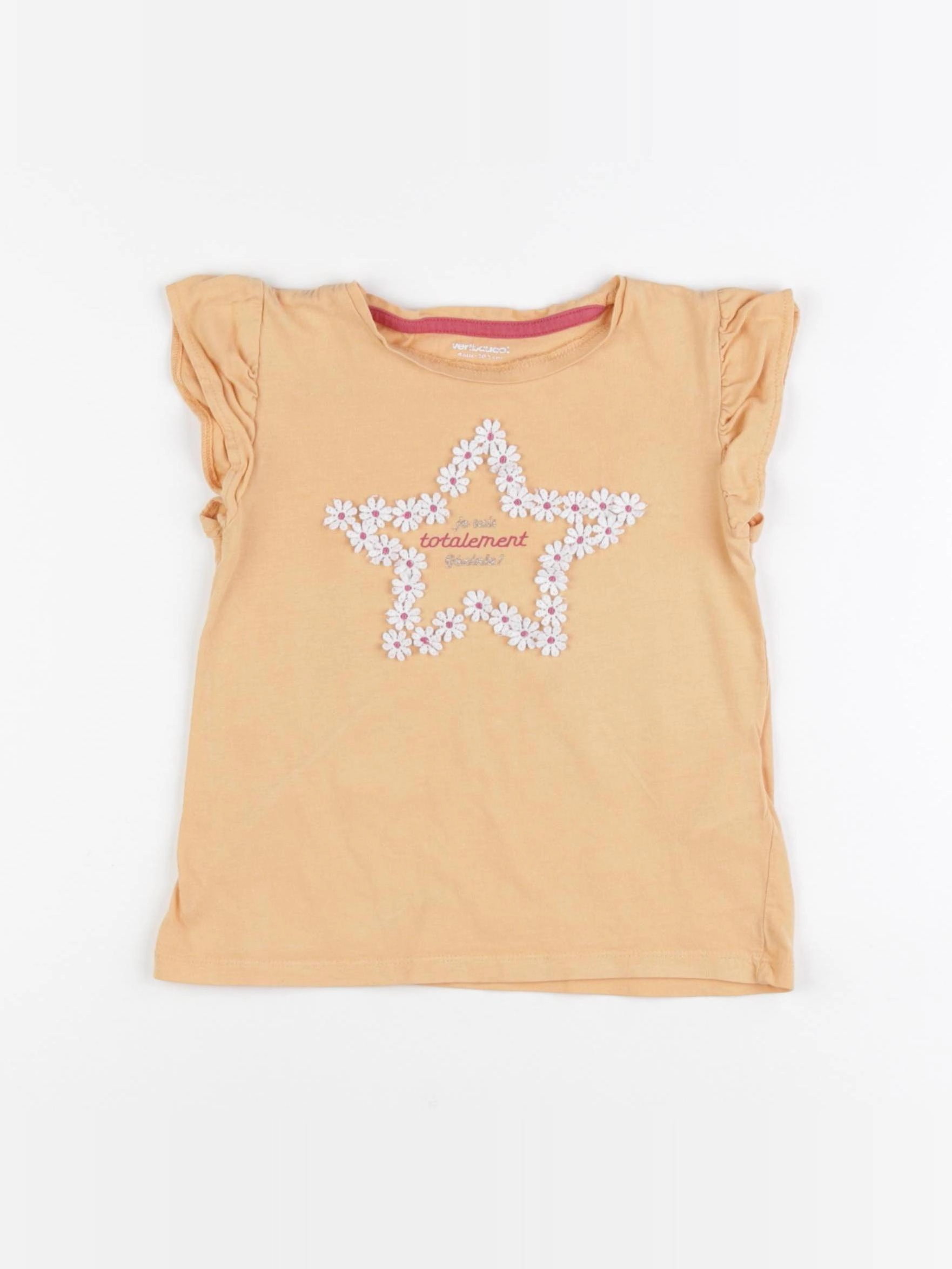 Vertbaudet - tee-shirt orange - 4 ans