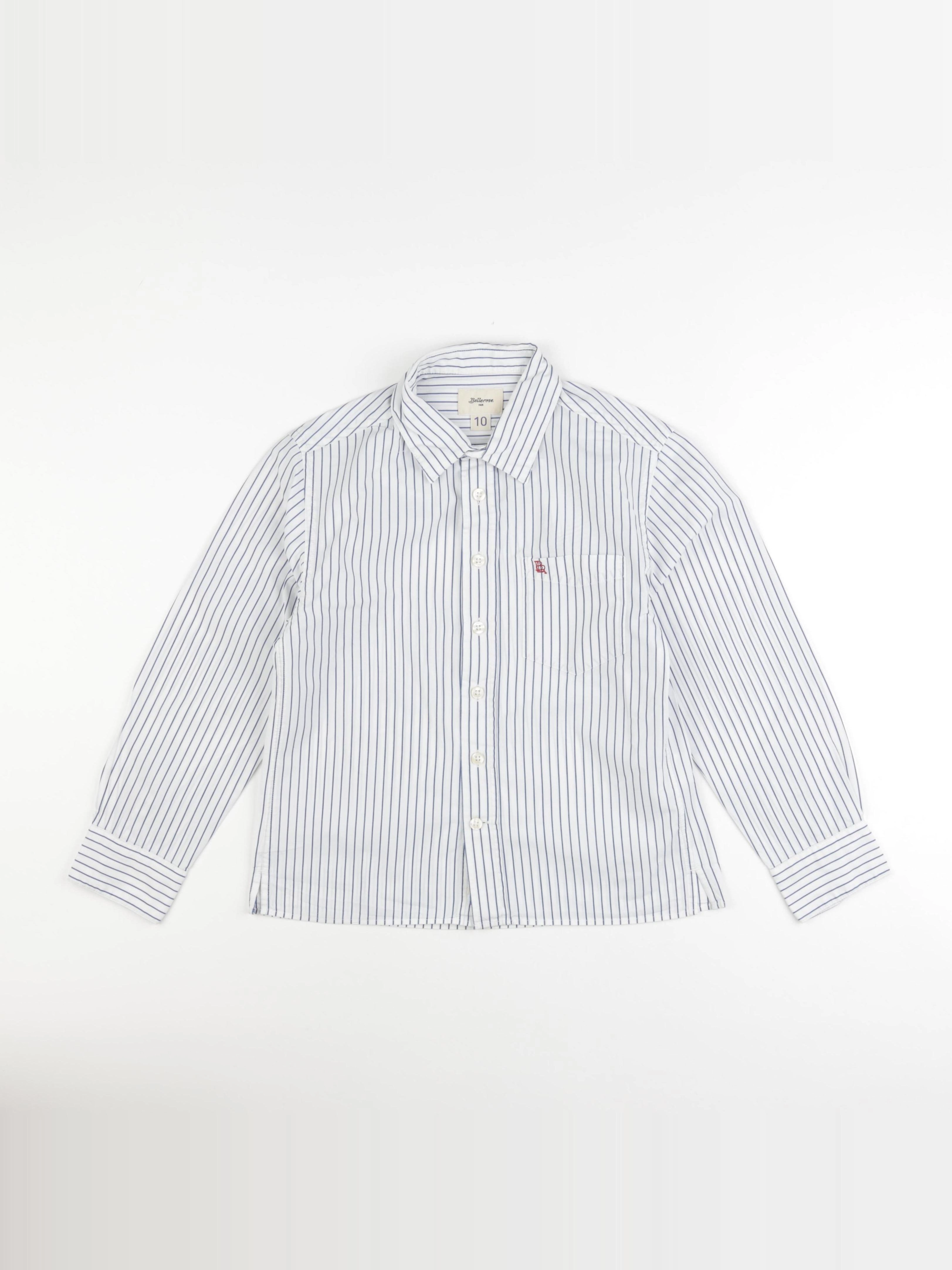 Bellerose - chemise blanc, bleu - 10 ans