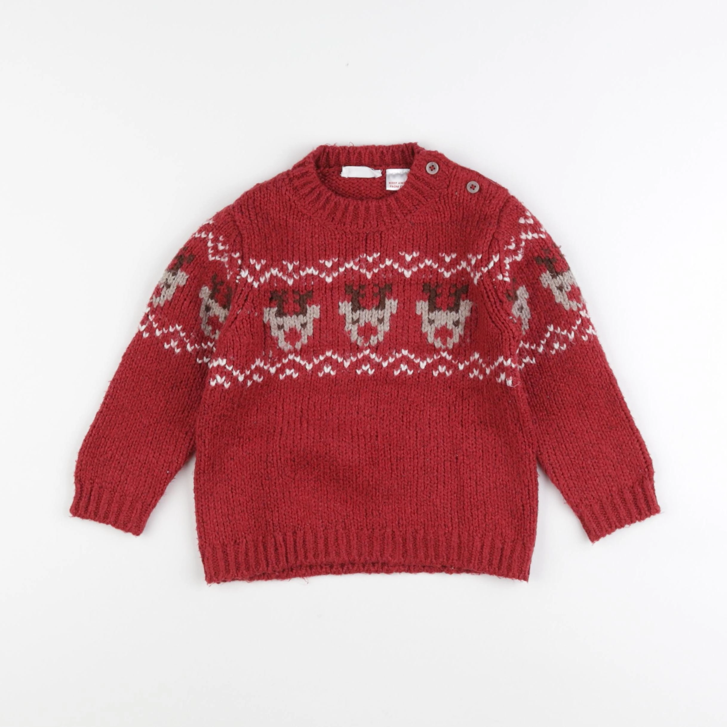 Mango - pull rouge - 18/24 mois