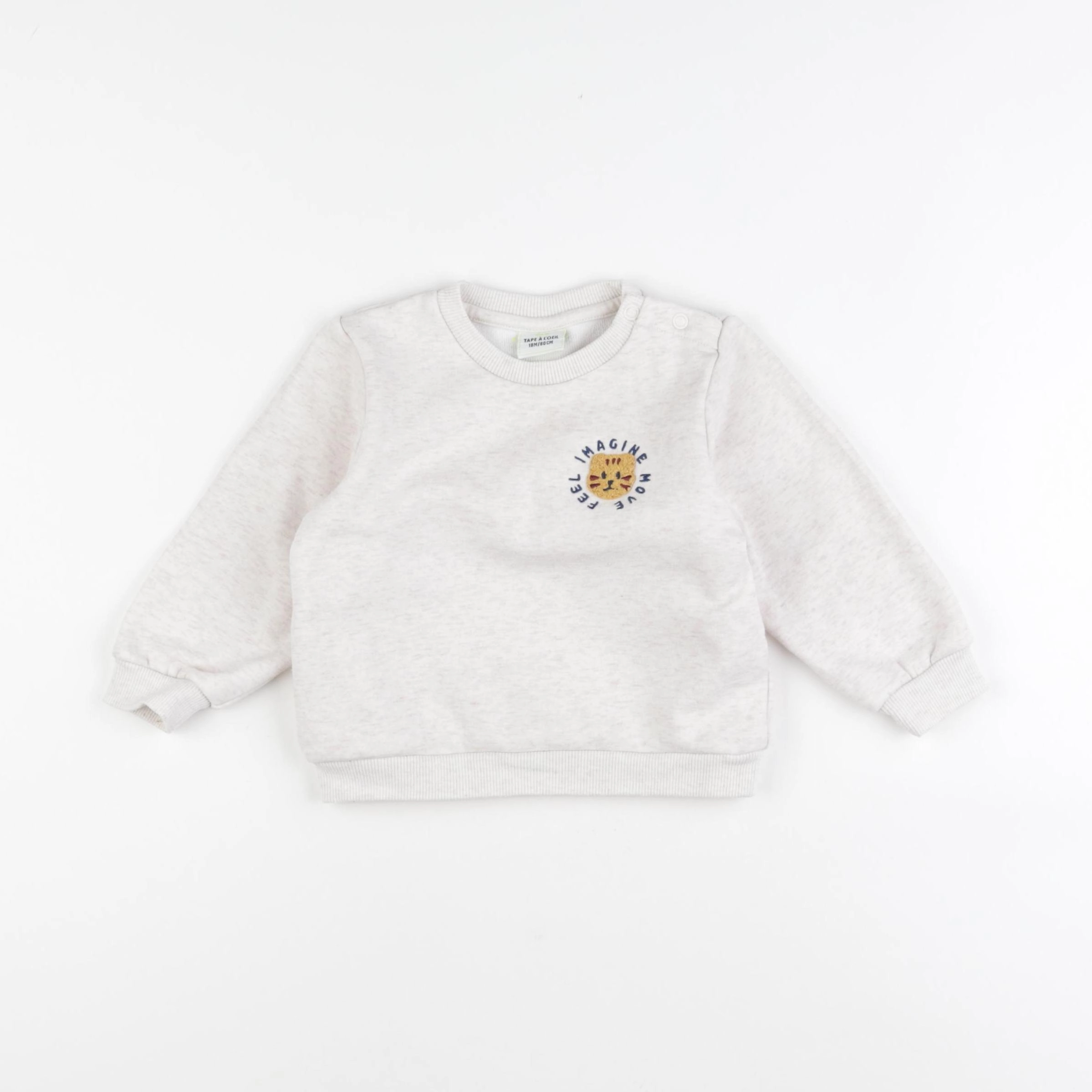 Tape à l'oeil - sweat imprimé au dos beige - 18 mois