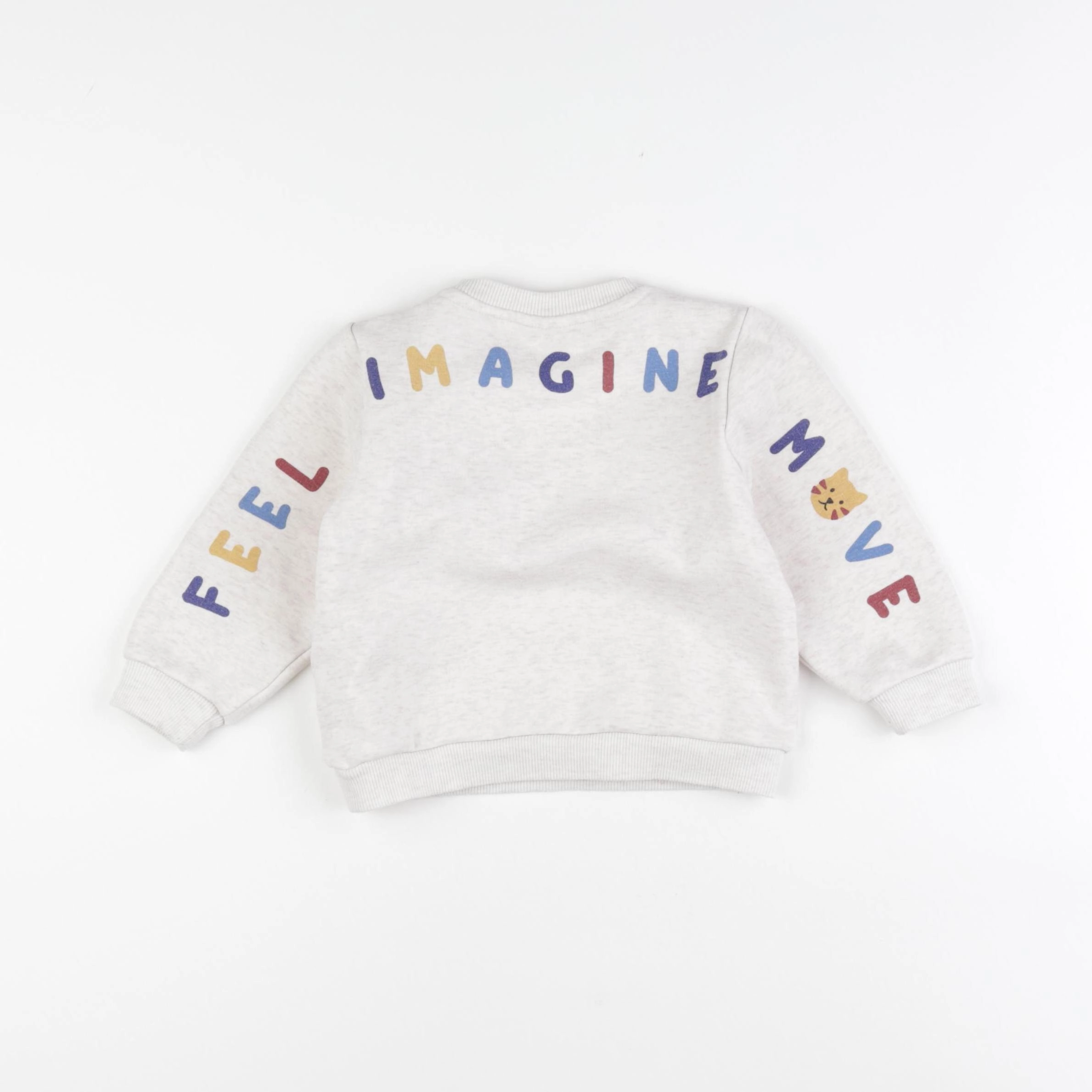 Tape à l'oeil - sweat imprimé au dos beige - 18 mois