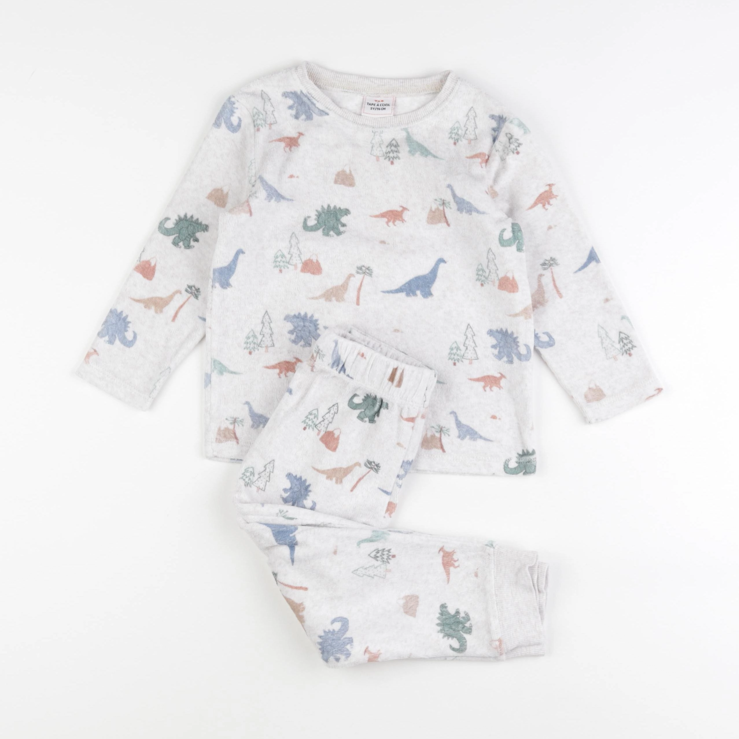 Tape à l'oeil - pyjama velours beige - 3 ans
