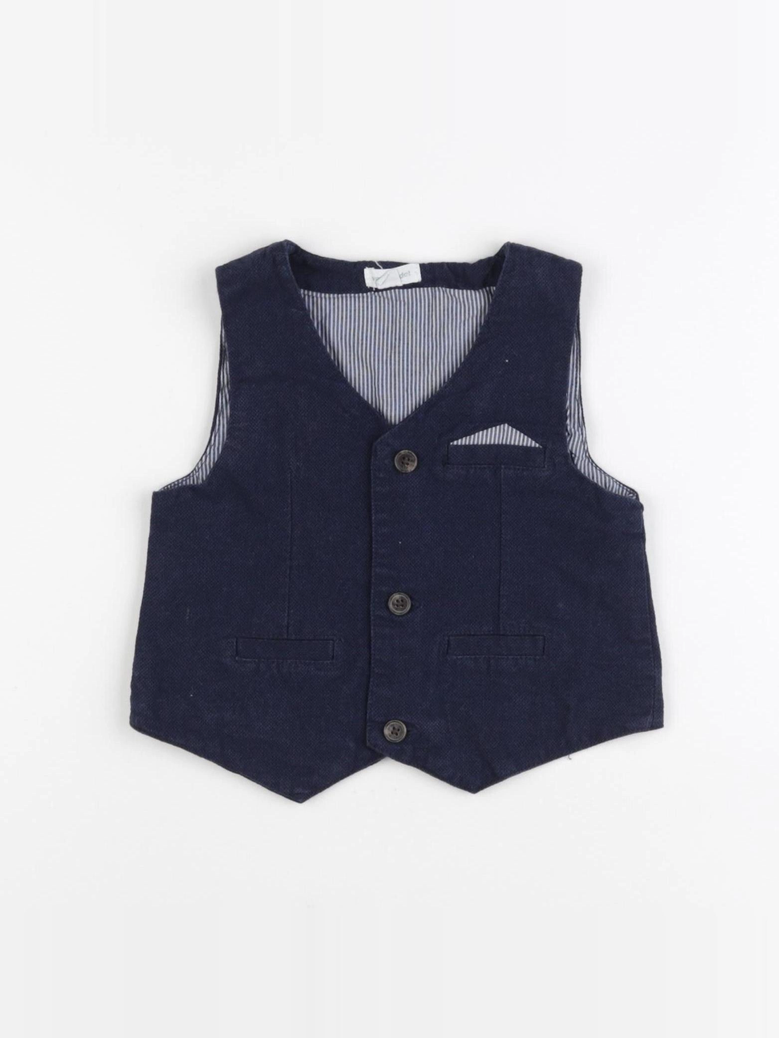 Vertbaudet - gilet bleu - 18 mois
