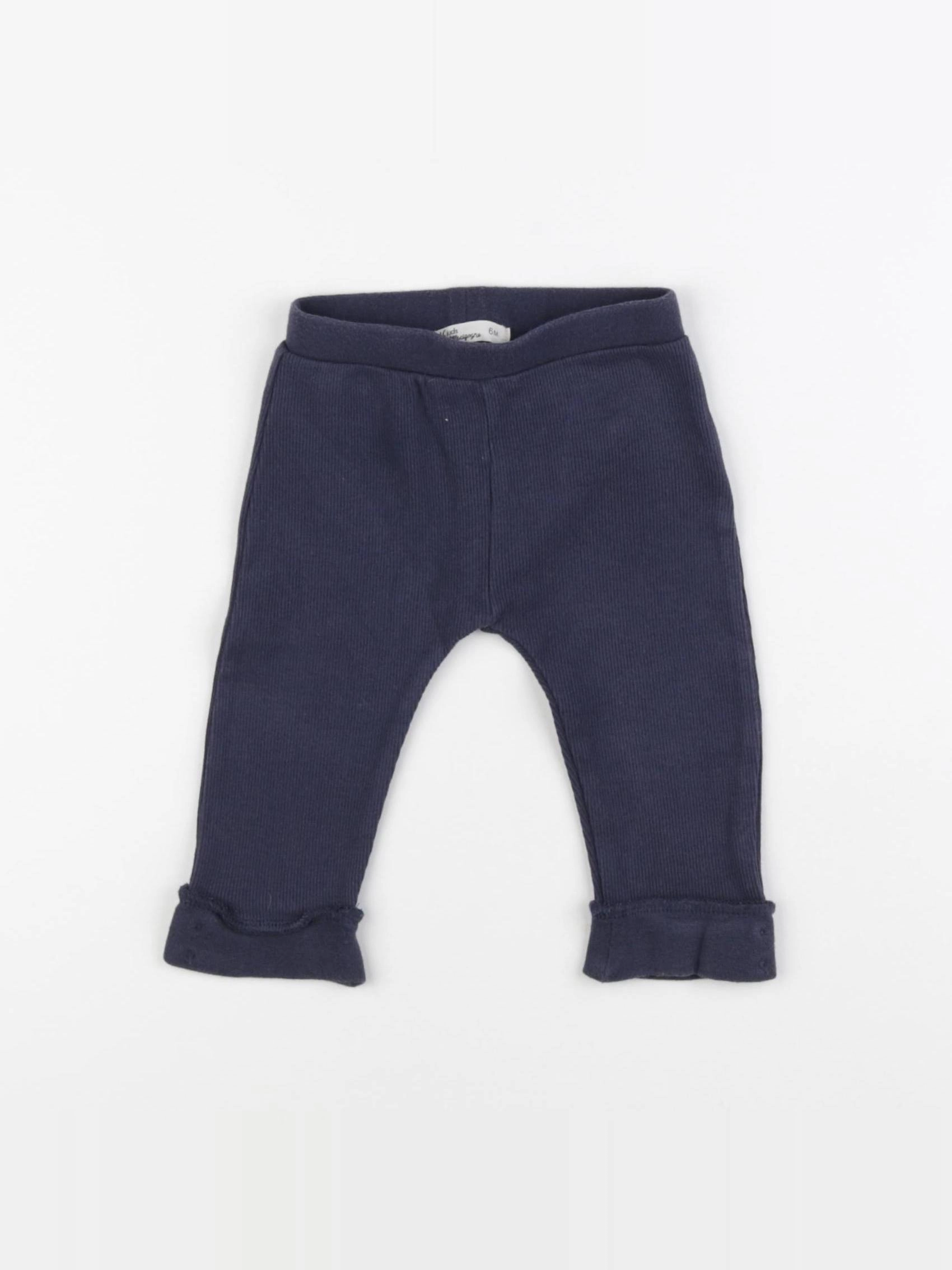 Little Cigogne - legging bleu - 6 mois