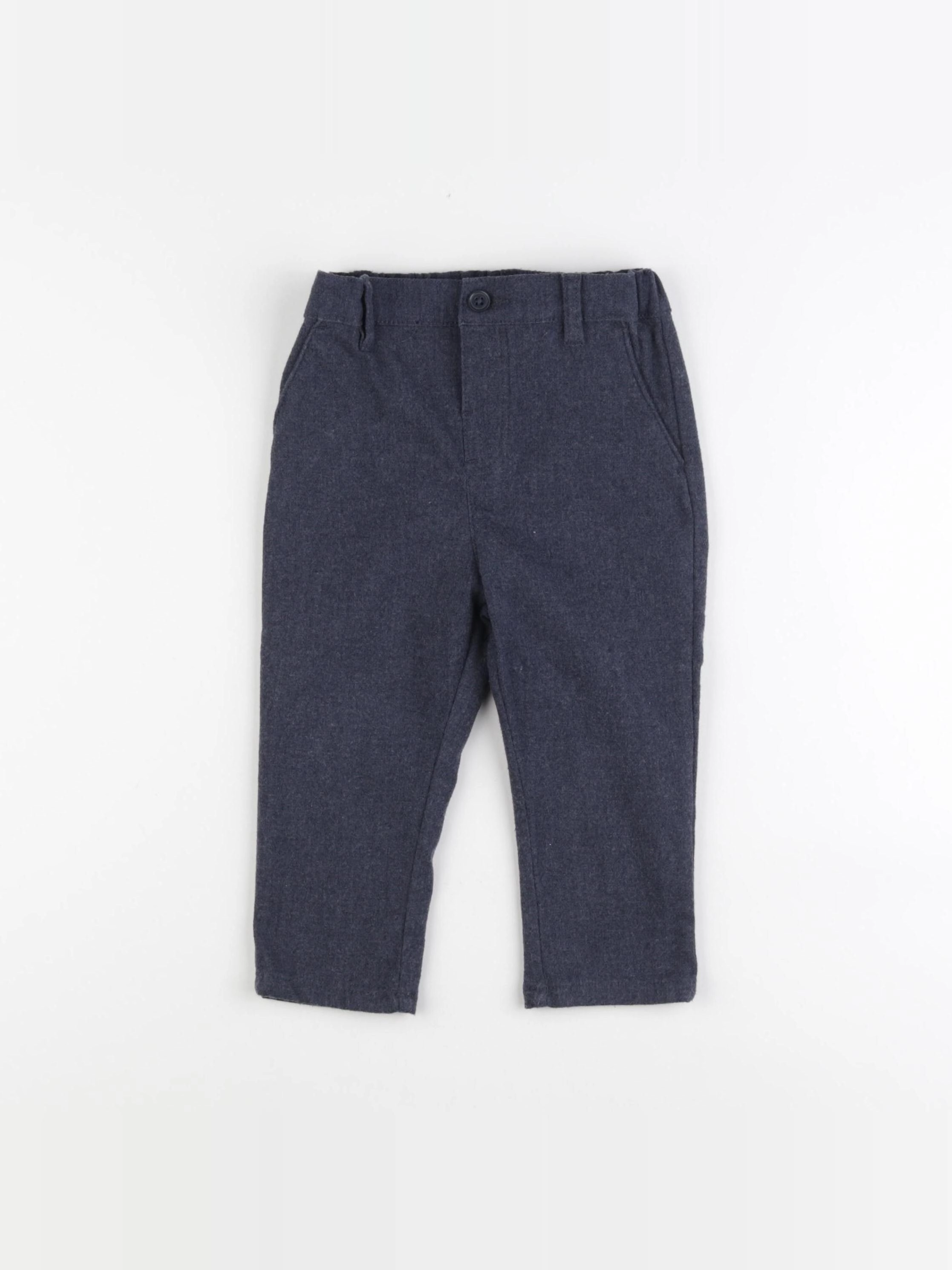 H&M - pantalon bleu - 12/18 mois