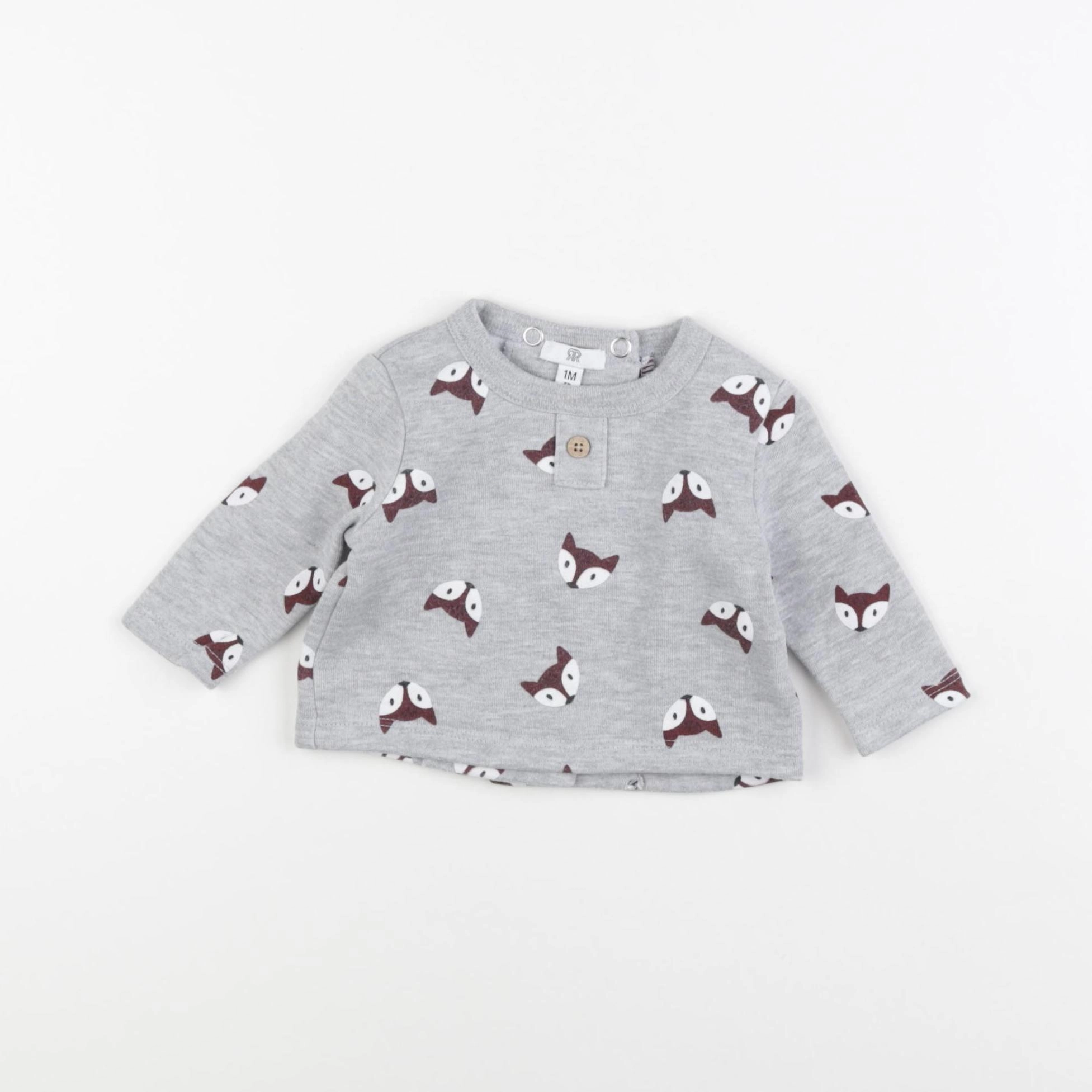 La Redoute - sweat gris - 1 mois