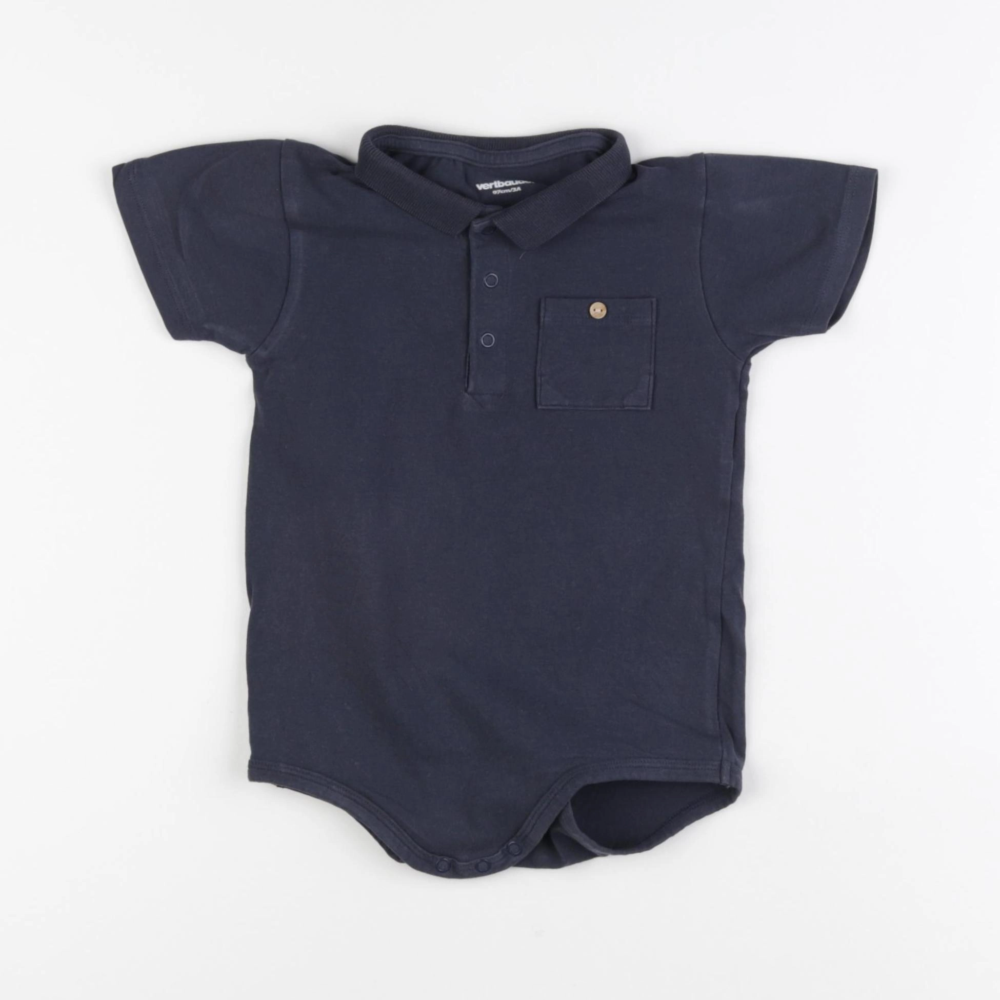 Vertbaudet - body à col gris - 3 ans