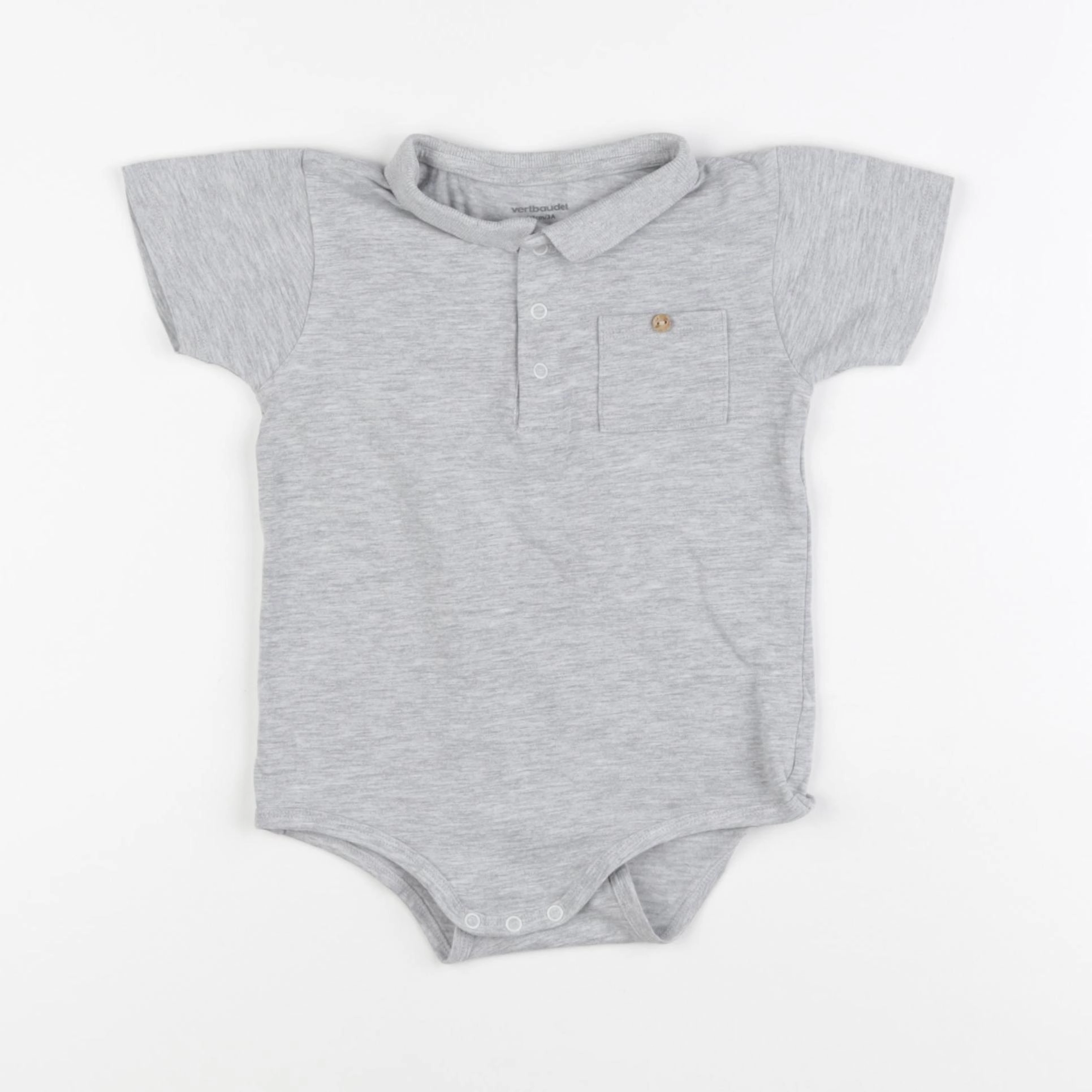 Vertbaudet - body à col gris - 3 ans