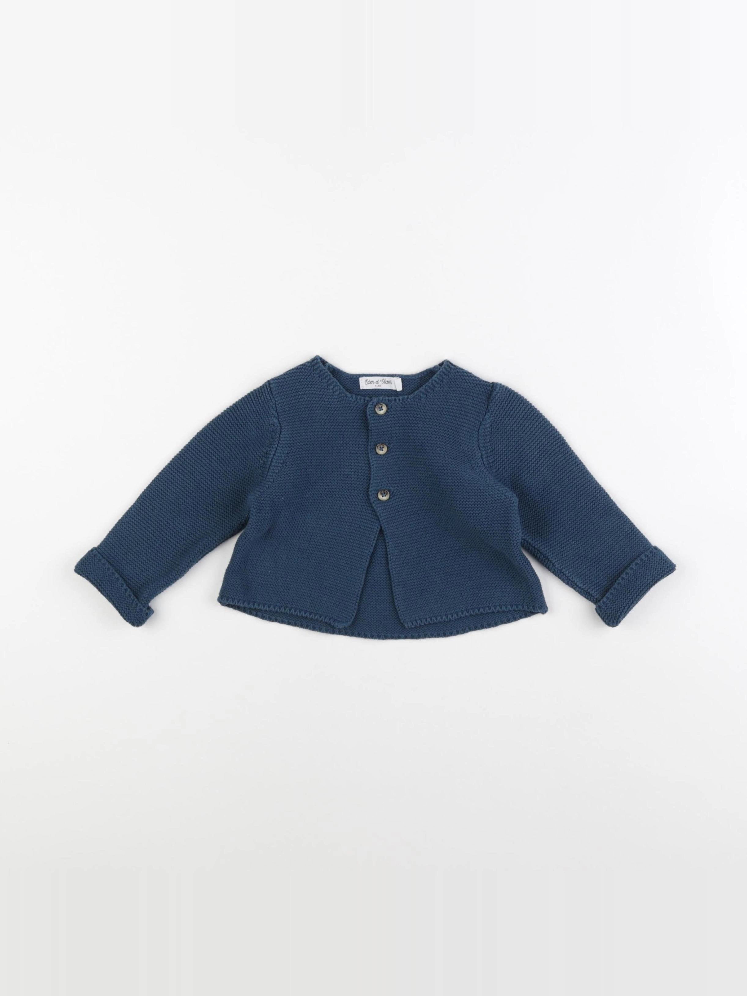 Eden & Victor - gilet vert - 6 mois