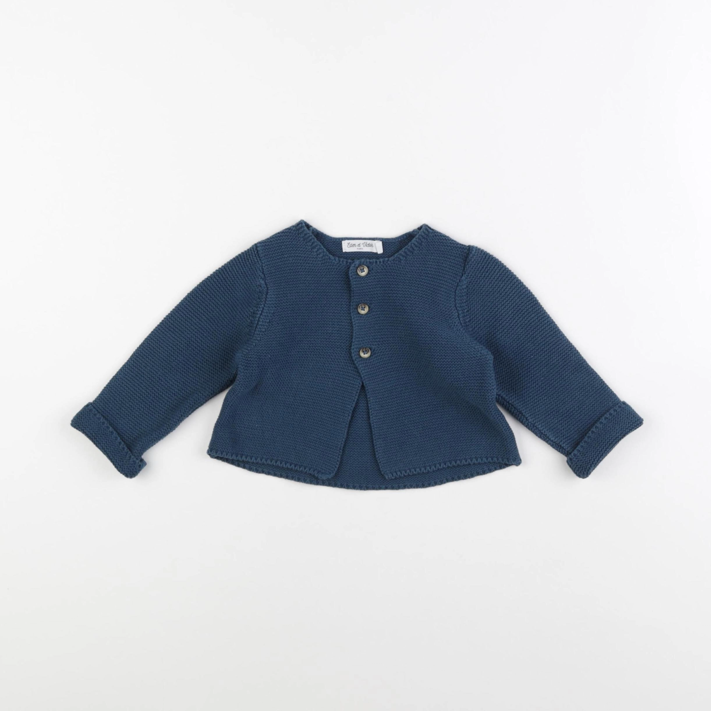 Eden & Victor - gilet vert - 6 mois