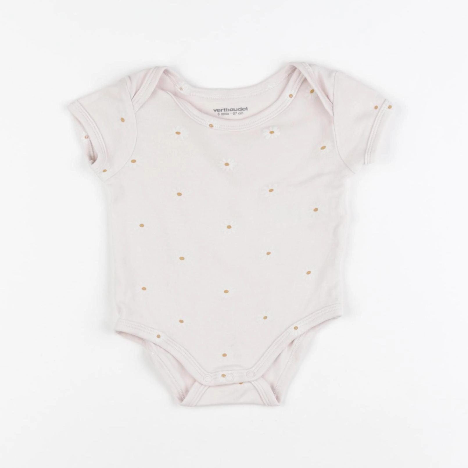 Vertbaudet - body rose - 6 mois