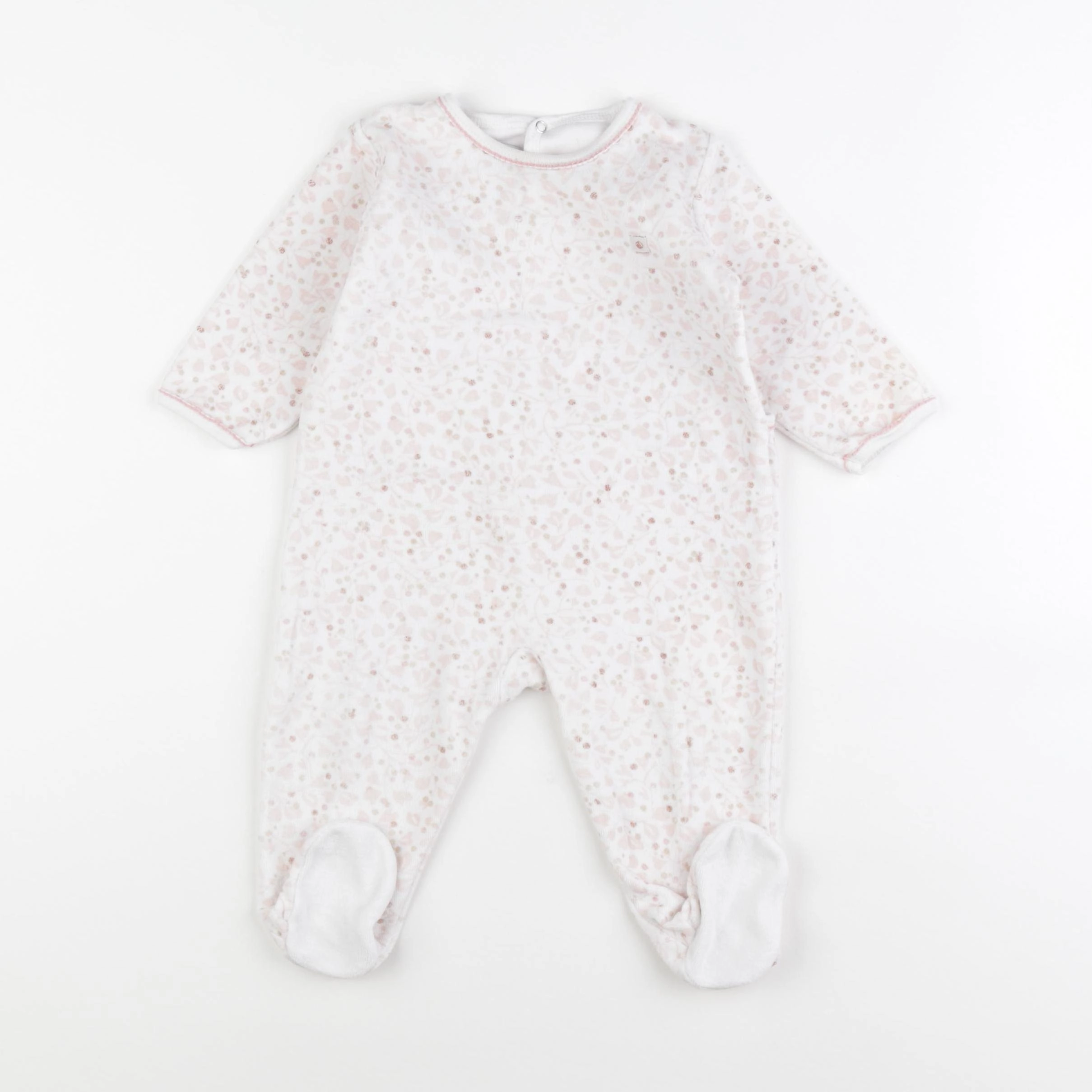 Petit Bateau - pyjama velours multicolore - 9 mois