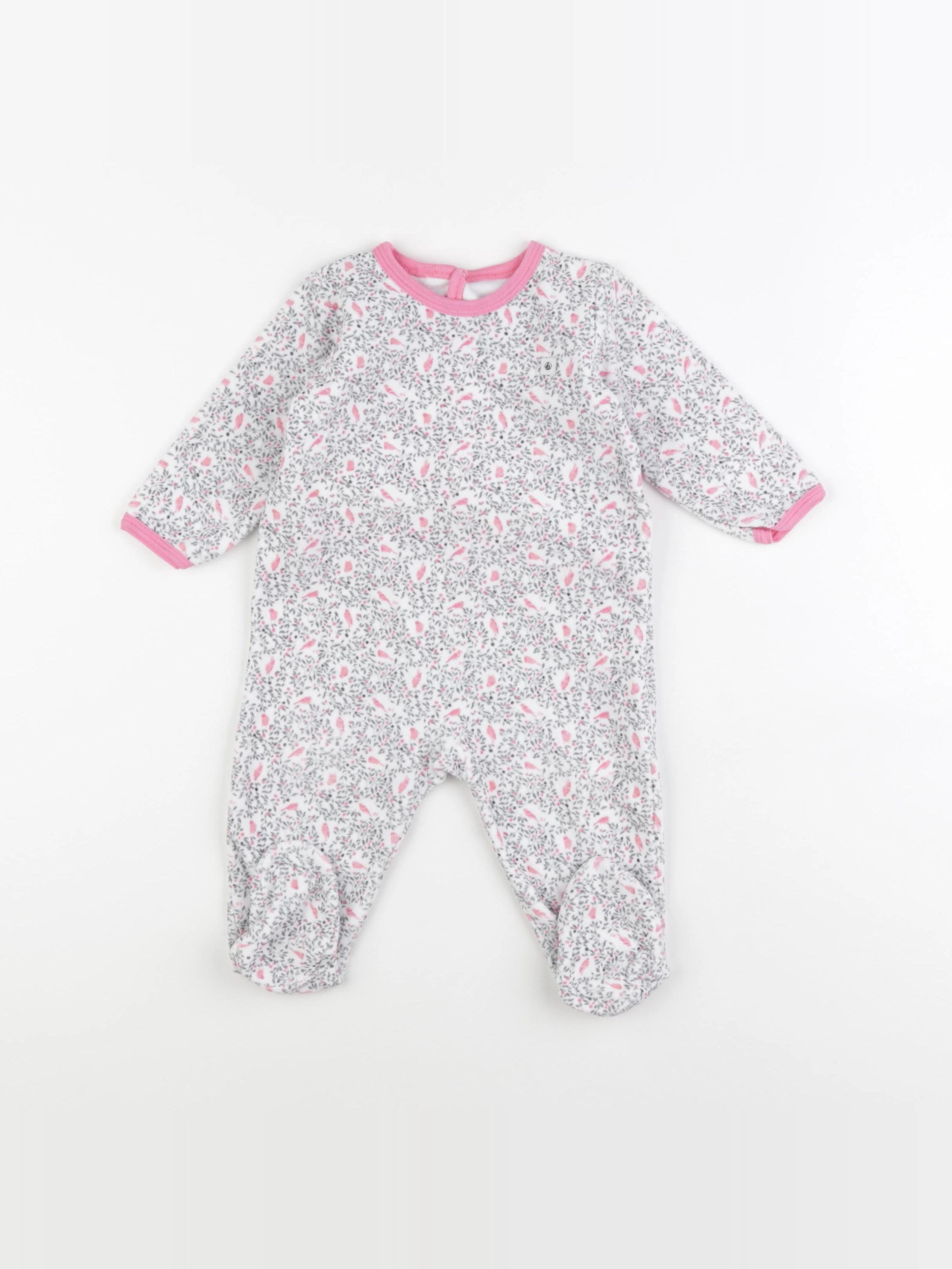 Petit Bateau - pyjama velours multicolore - 9 mois