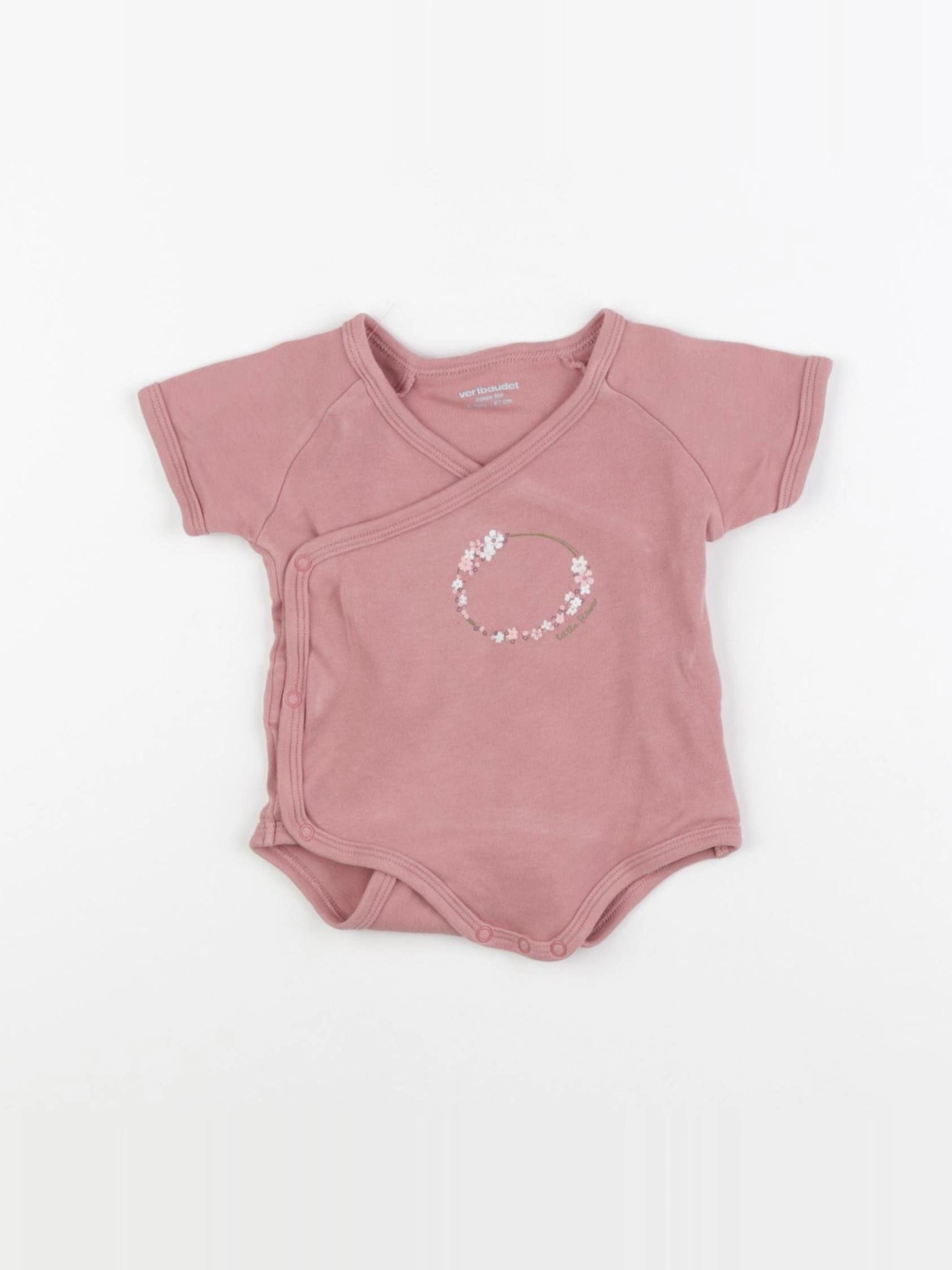 Vertbaudet - body rose - 6 mois