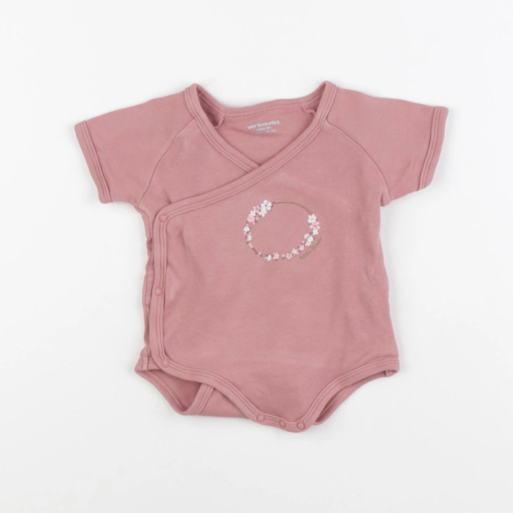 Vertbaudet - body rose - 6 mois