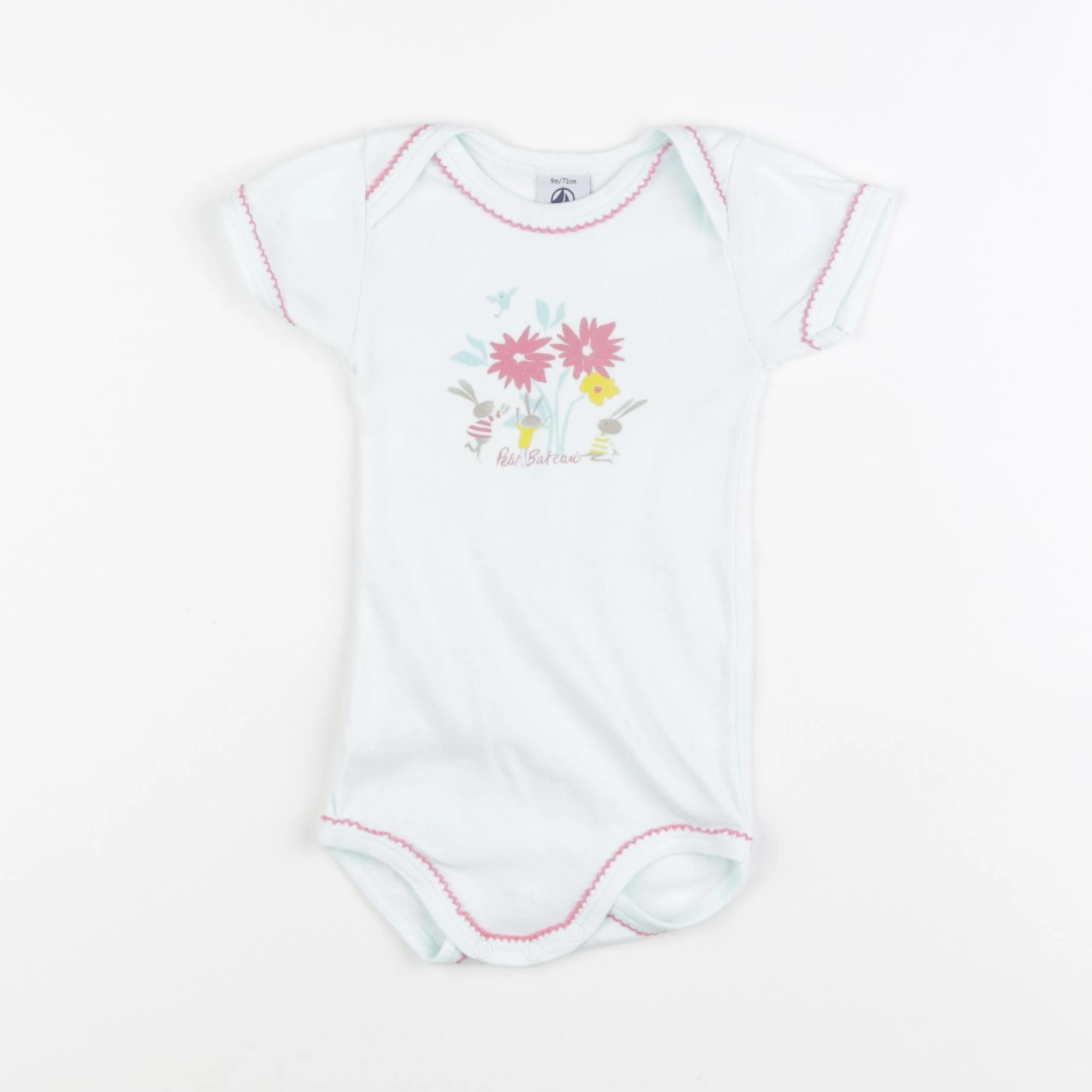 Petit Bateau - body vert - 9 mois