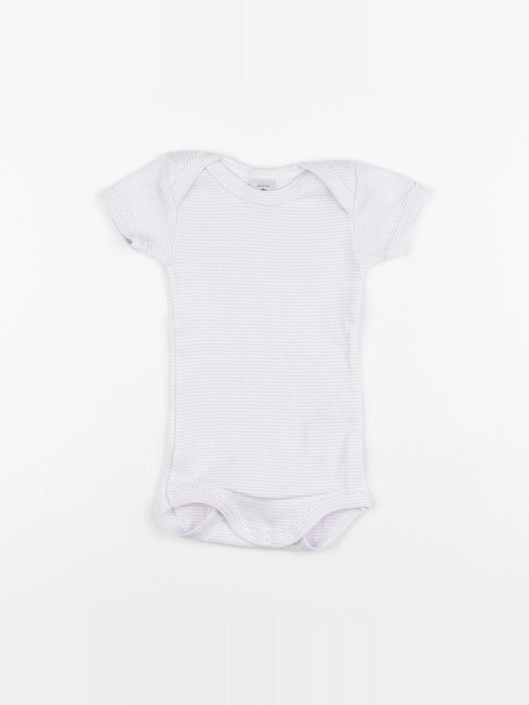 Petit Bateau - body violet - 6 mois