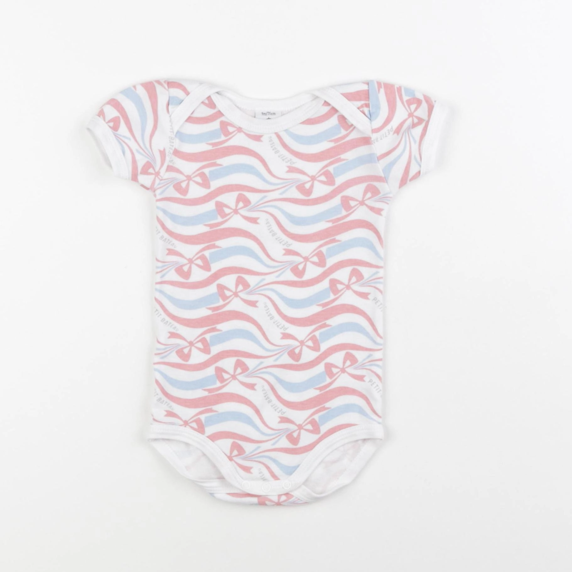 Petit Bateau - body rose - 9 mois