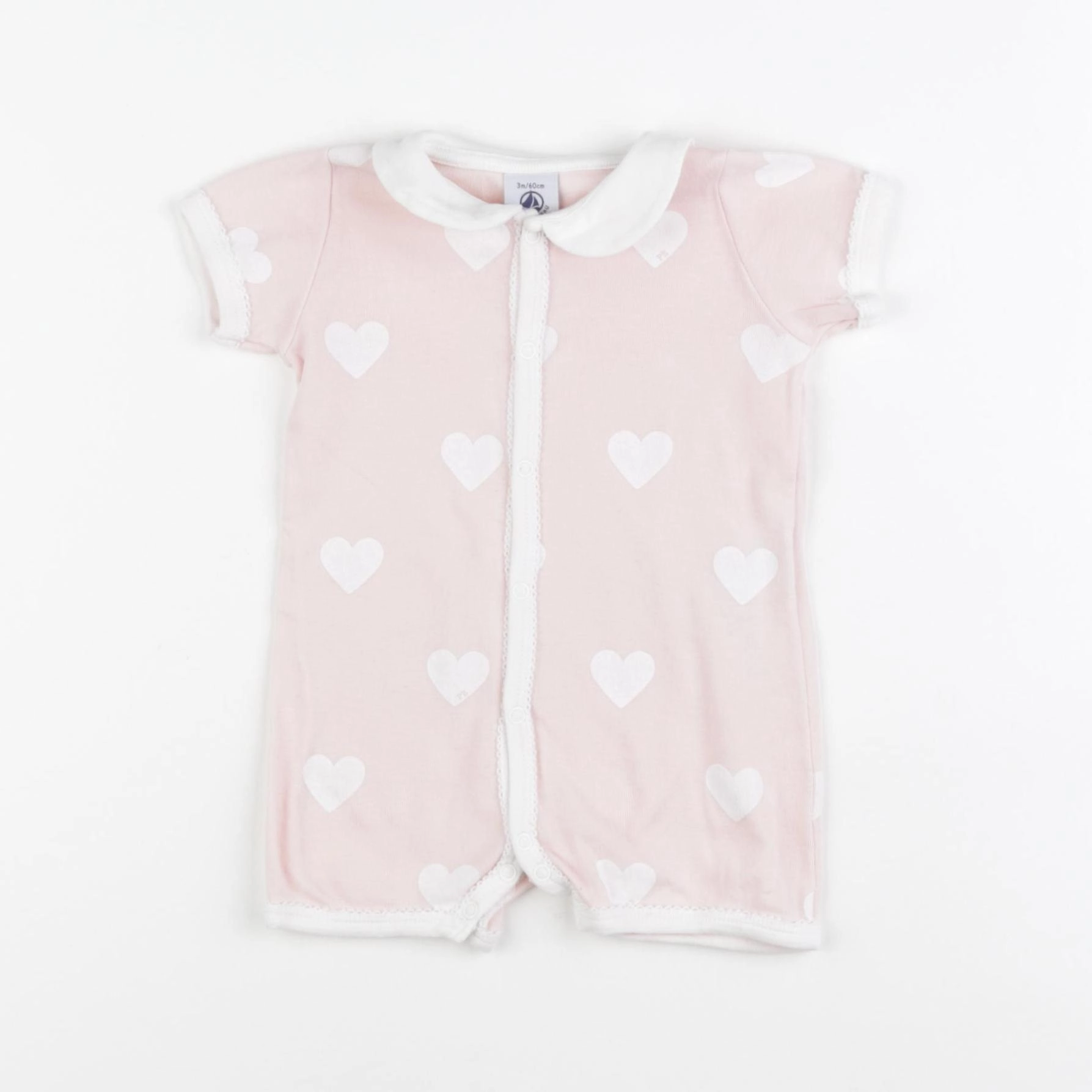 Petit Bateau - pyjama coton rose - 3 mois