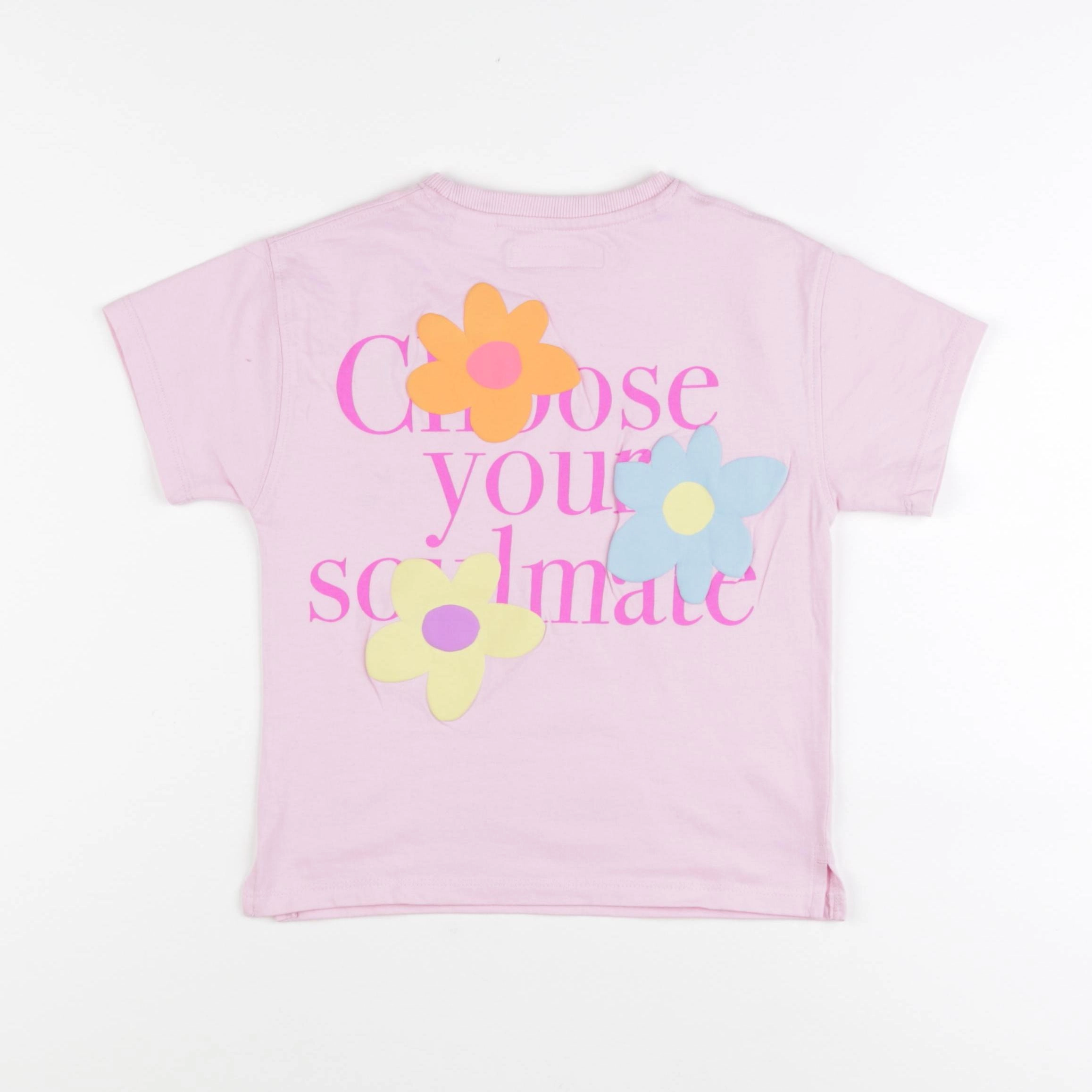 Zara - tee-shirt imprimé au dos rose - 5 ans