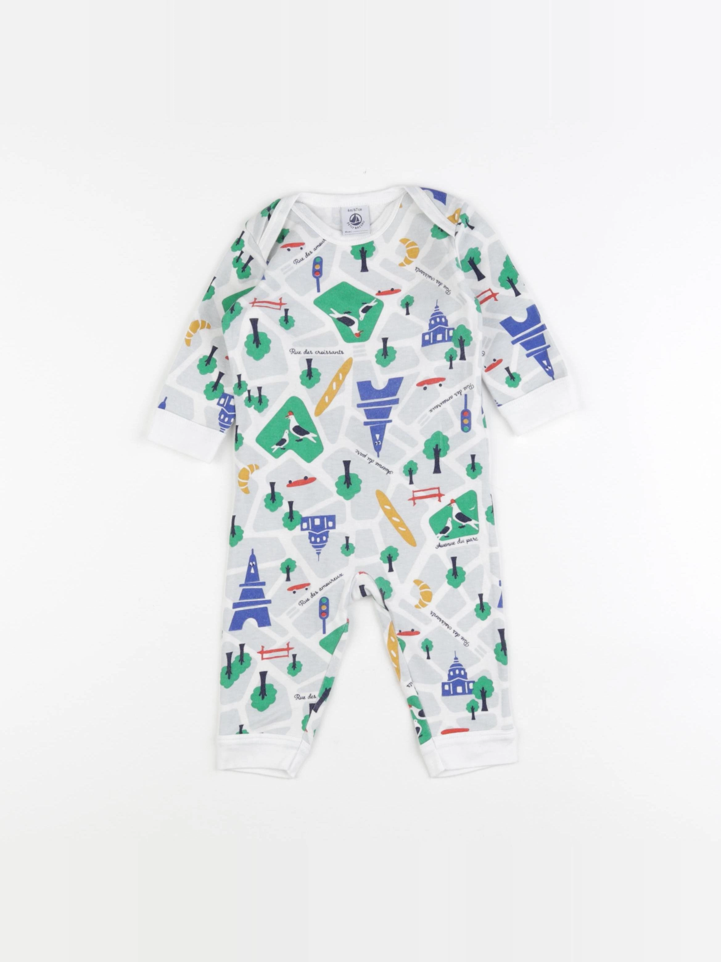 Petit Bateau - pyjama coton multicolore - 6 mois