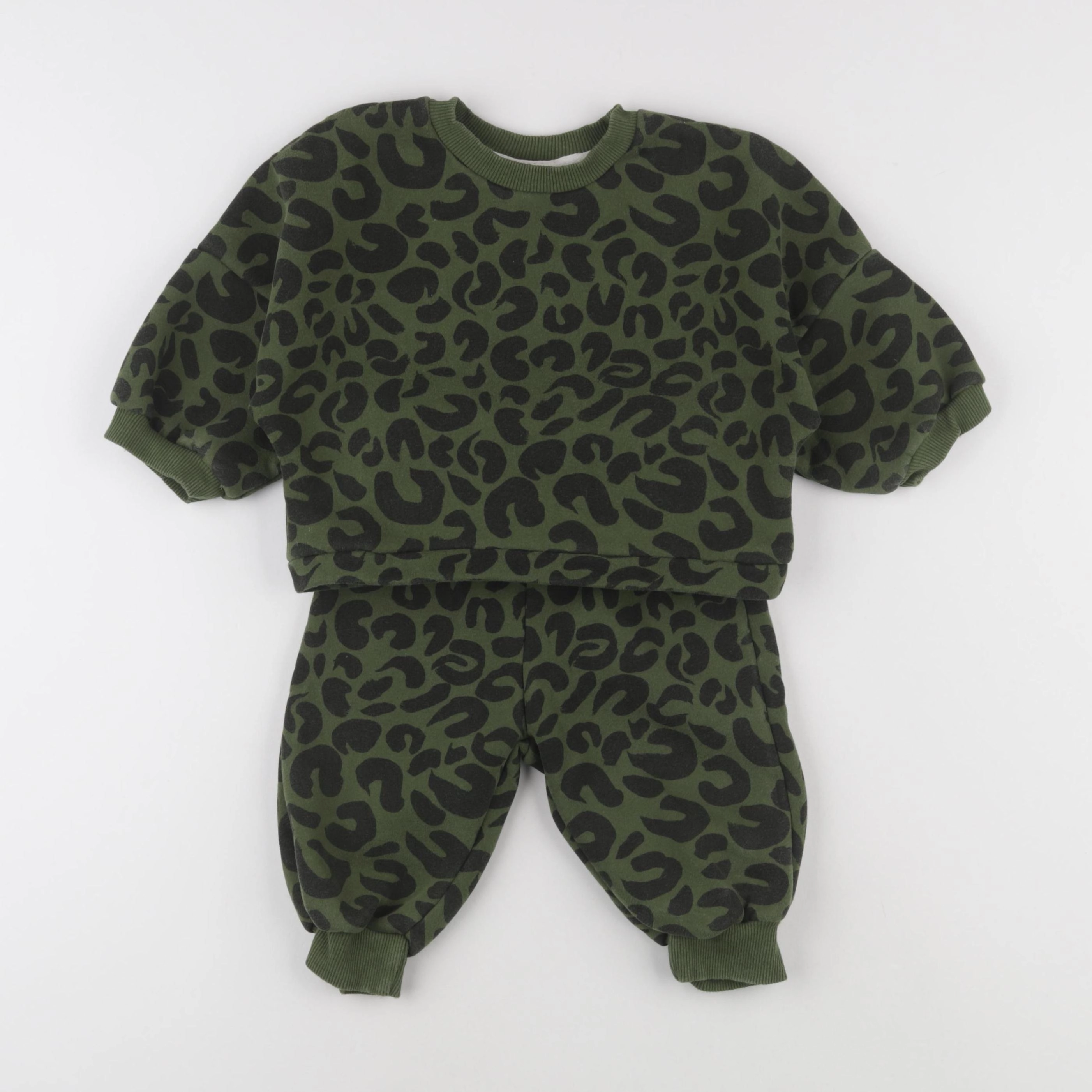 Gamin gamine - ensemble vert - 6/12 mois