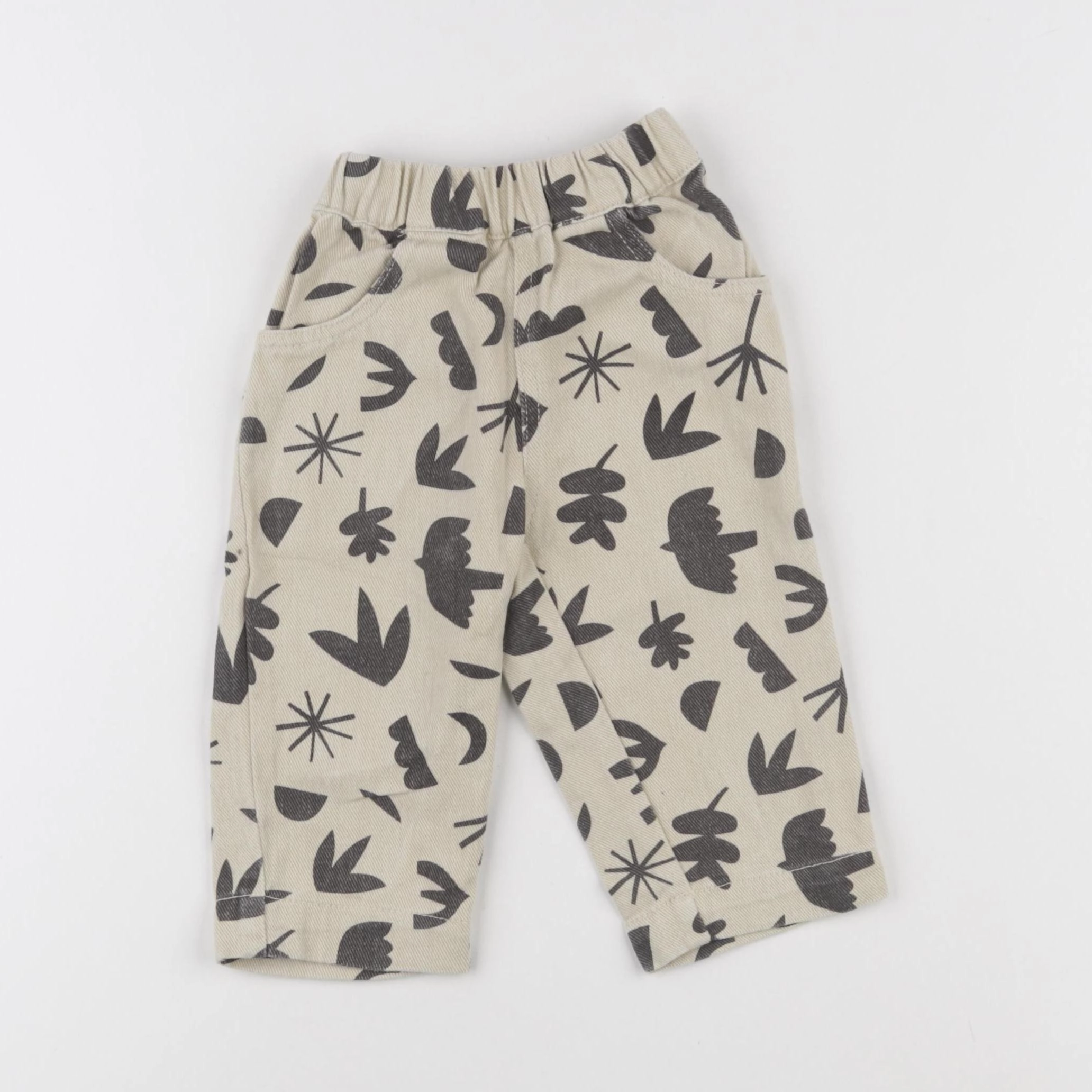 Gamin gamine - pantalon blanc - 6/12 mois