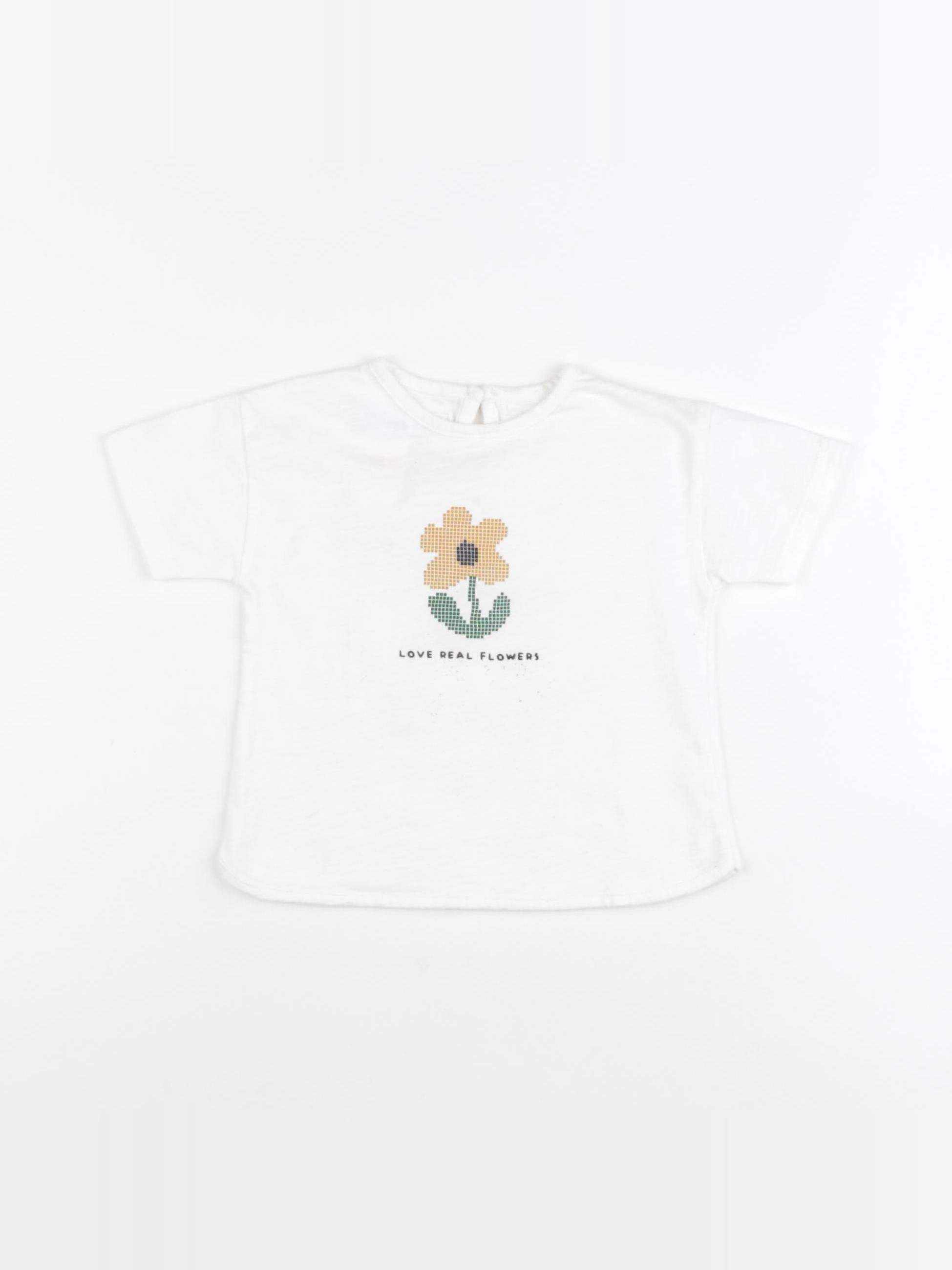 Zara - tee-shirt blanc - 3/6 mois