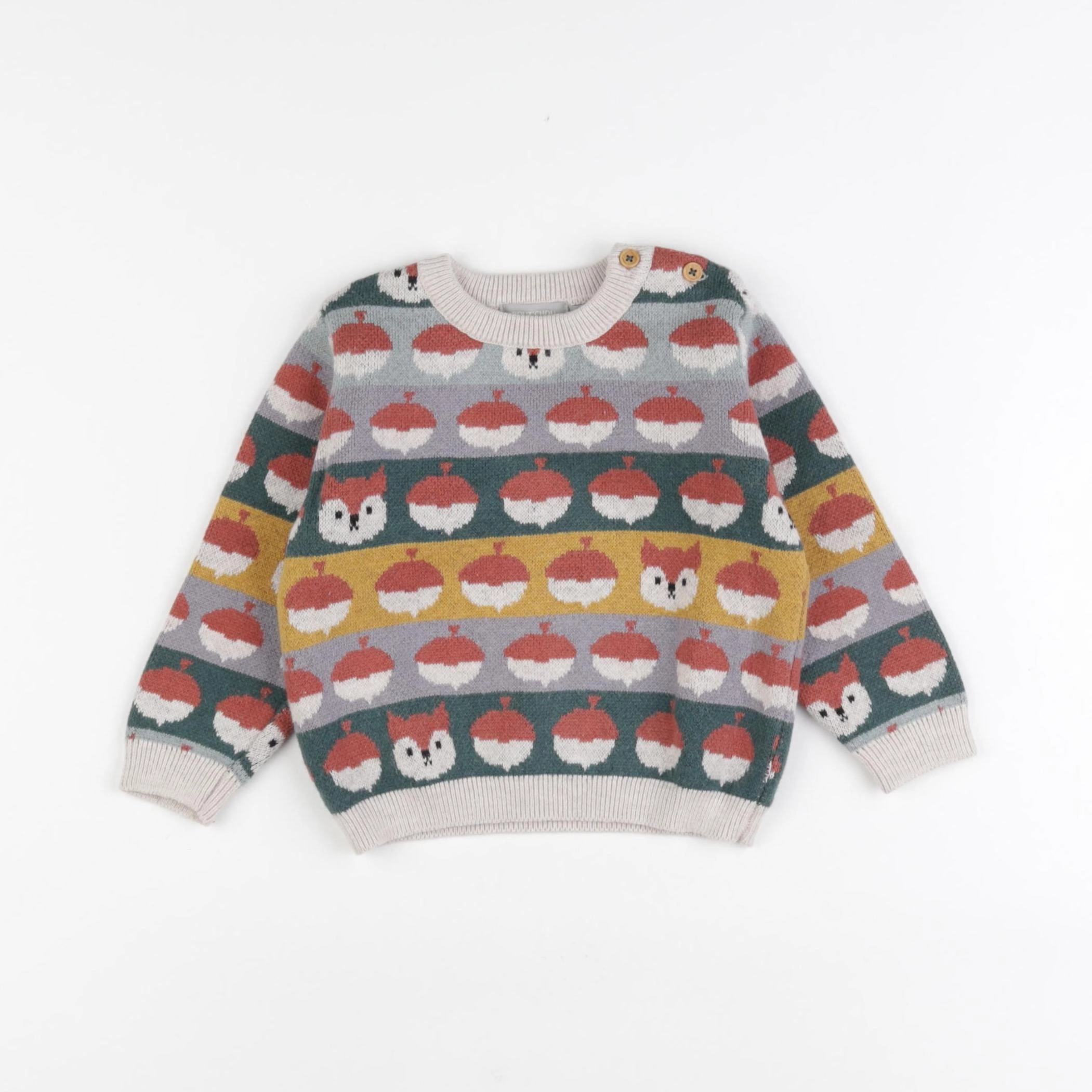 Boutchou - pull multicolore - 12 mois