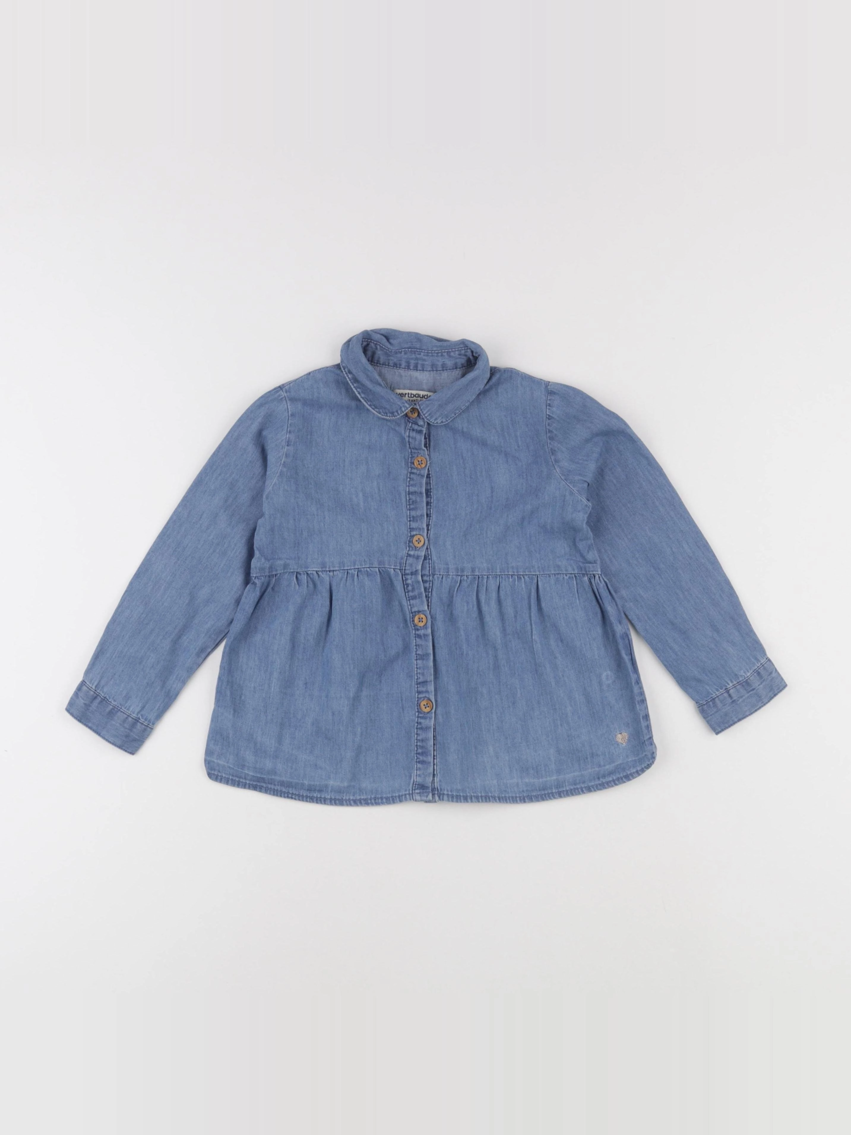Vertbaudet - chemise bleu - 3 ans