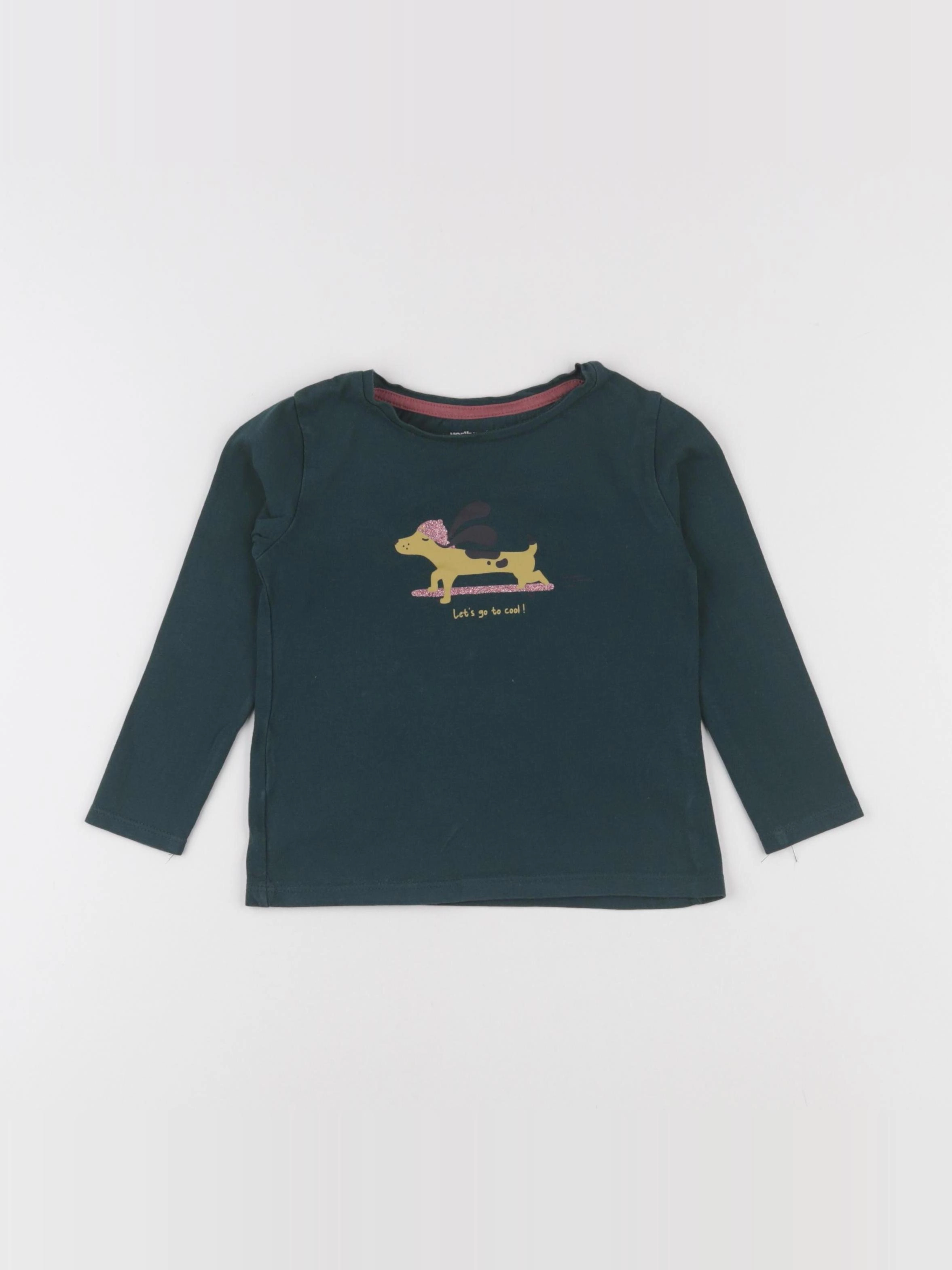 Vertbaudet - tee-shirt vert - 3 ans