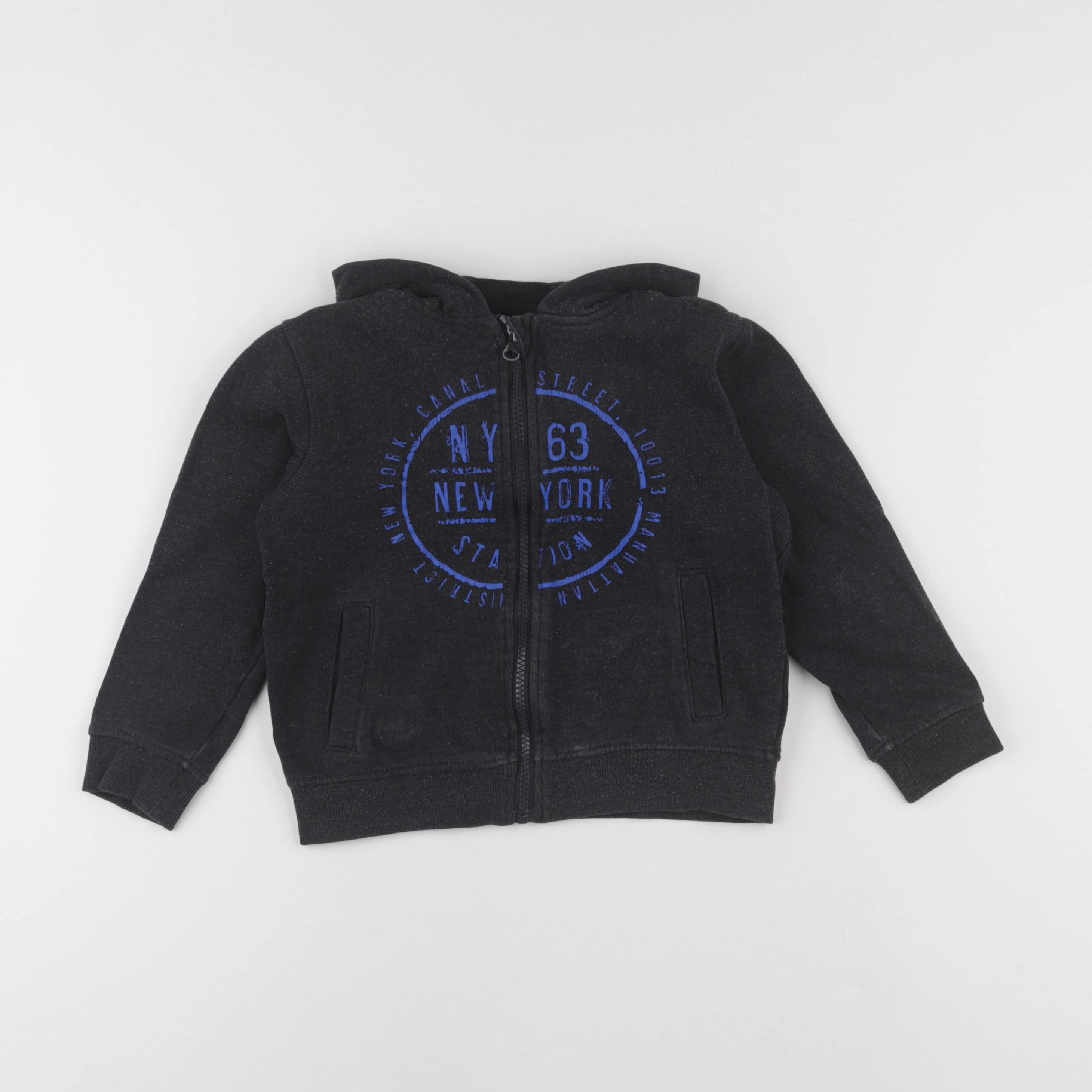 Vertbaudet - sweat gris - 6 ans