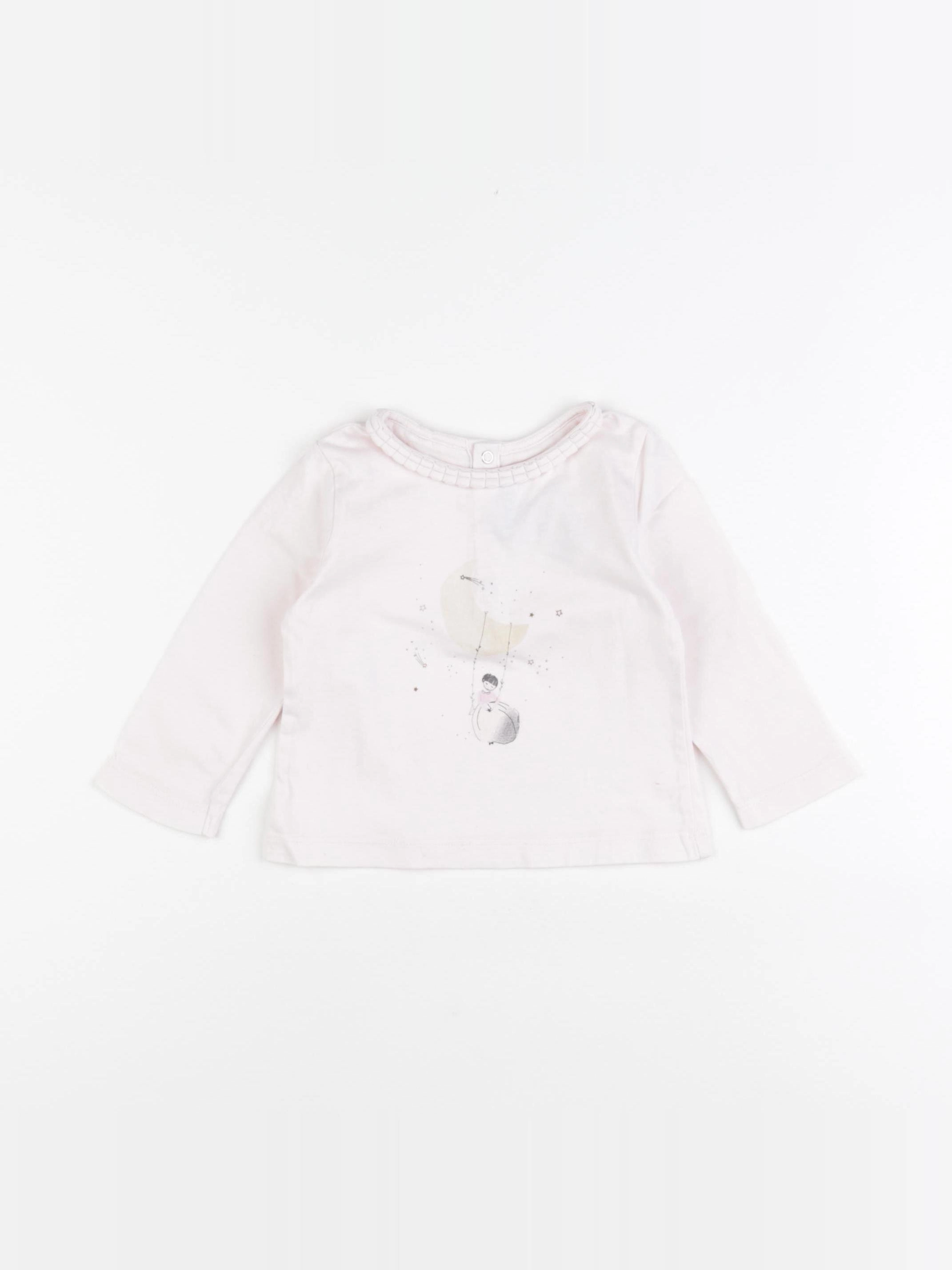 Jacadi - tee-shirt rose - 12 mois