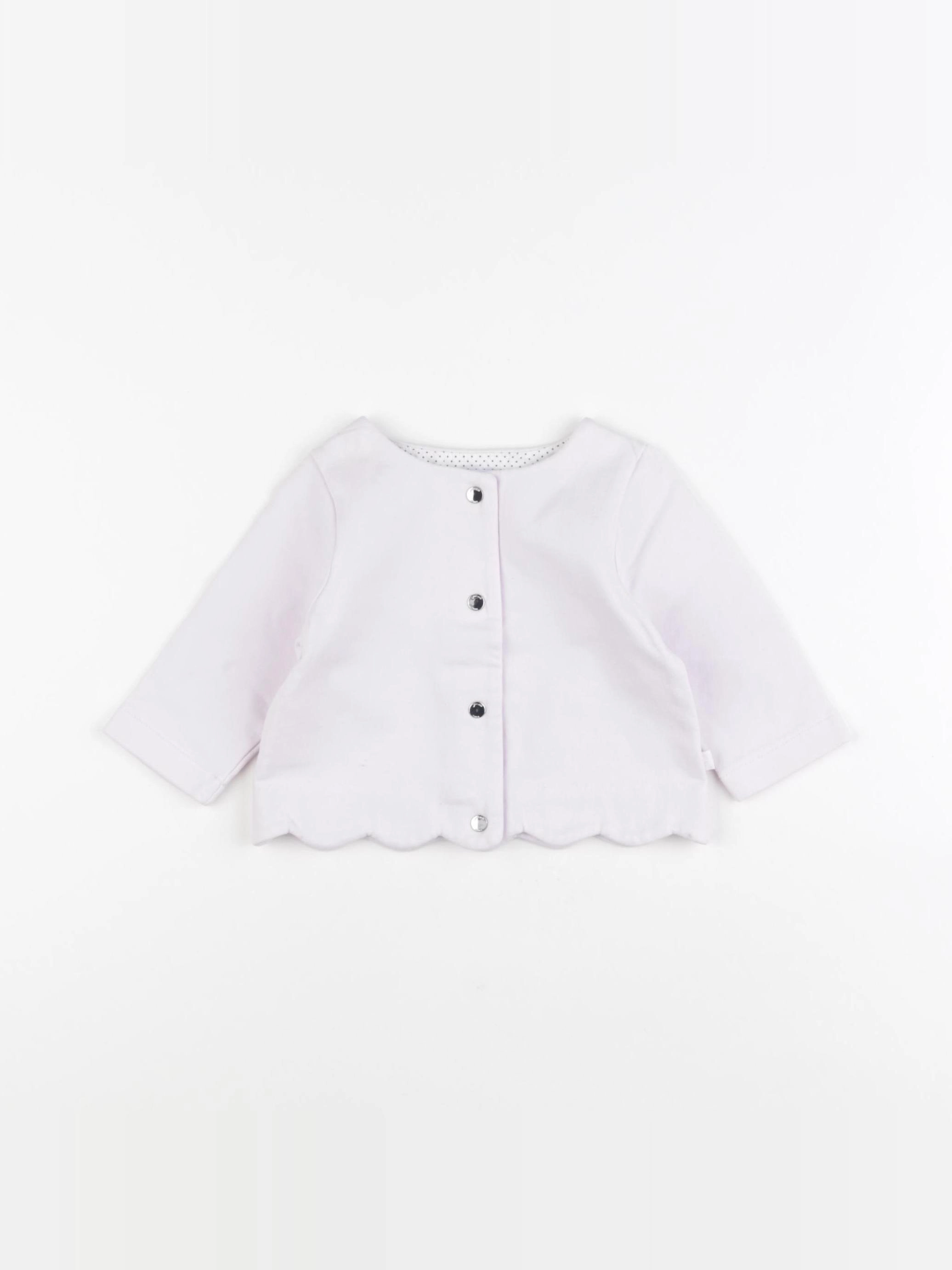 Jacadi - combinaison blanc, rose - 1 mois