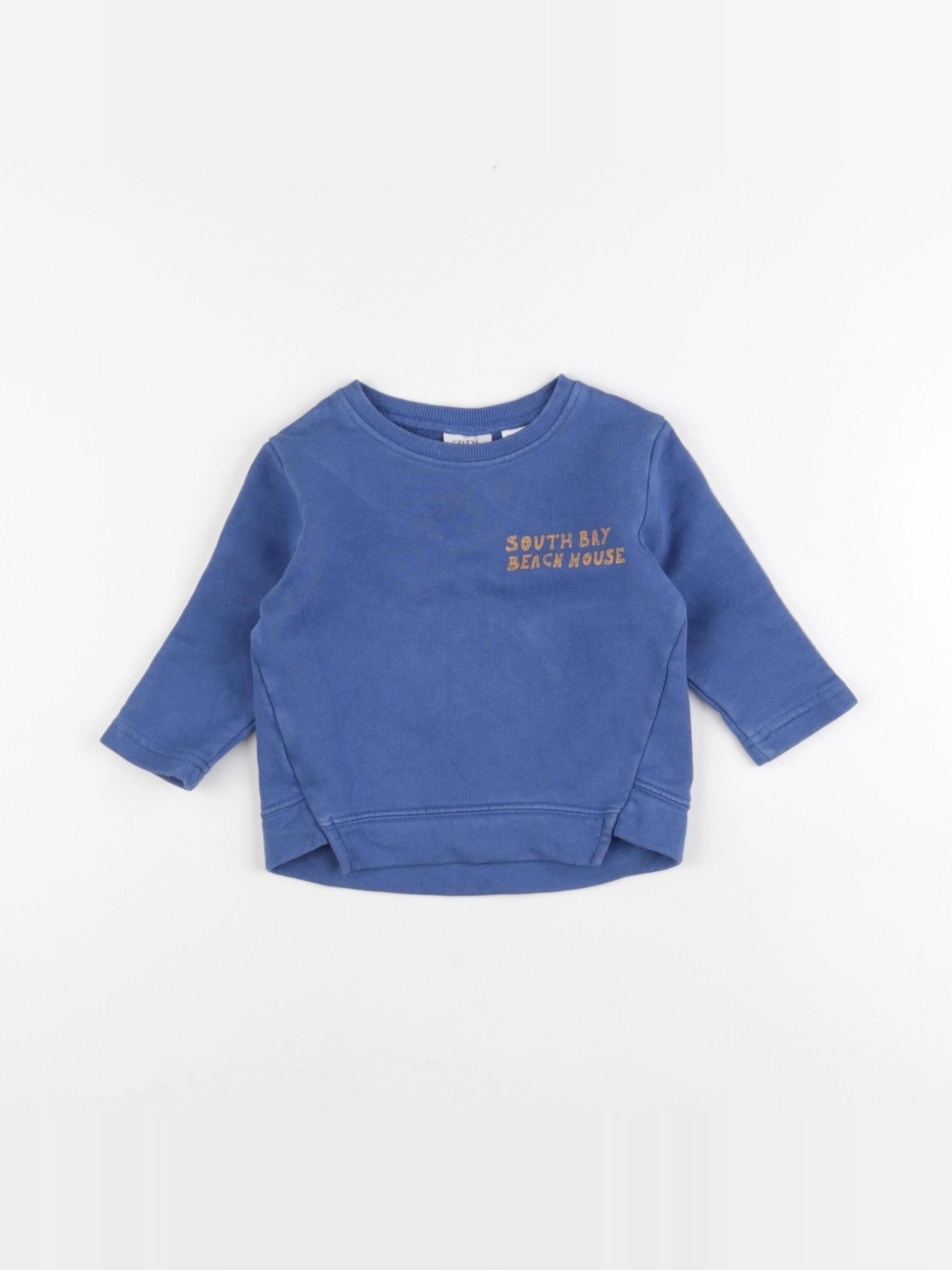 Zara - sweat bleu - 3/6 mois